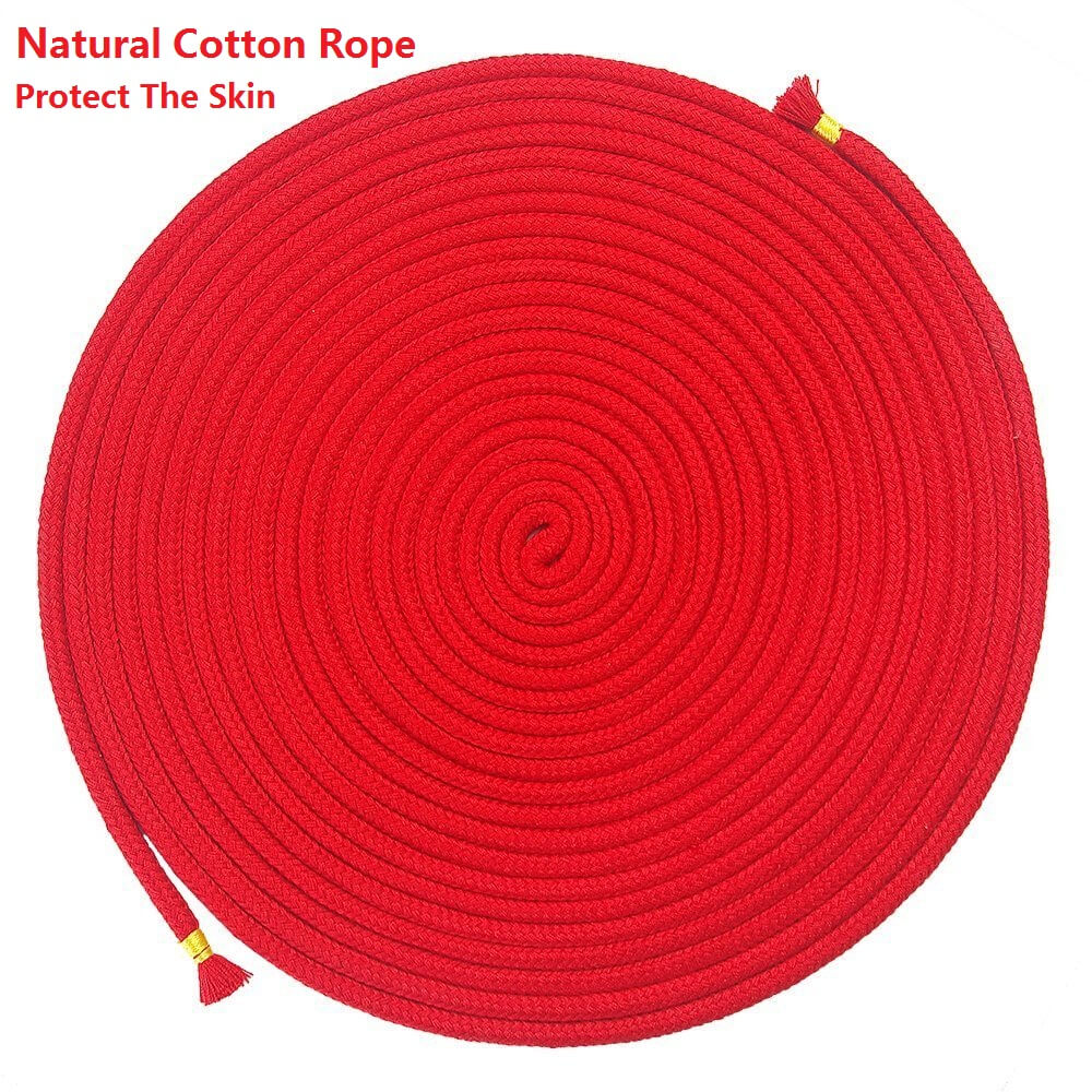 32 Feet Red and Grey Cotton Bondage Rope