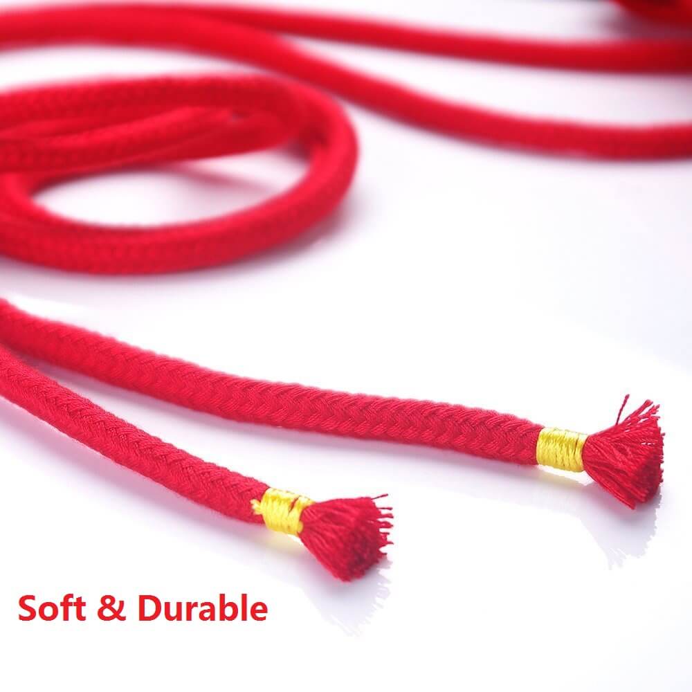 32 Feet Red and Grey Cotton Bondage Rope