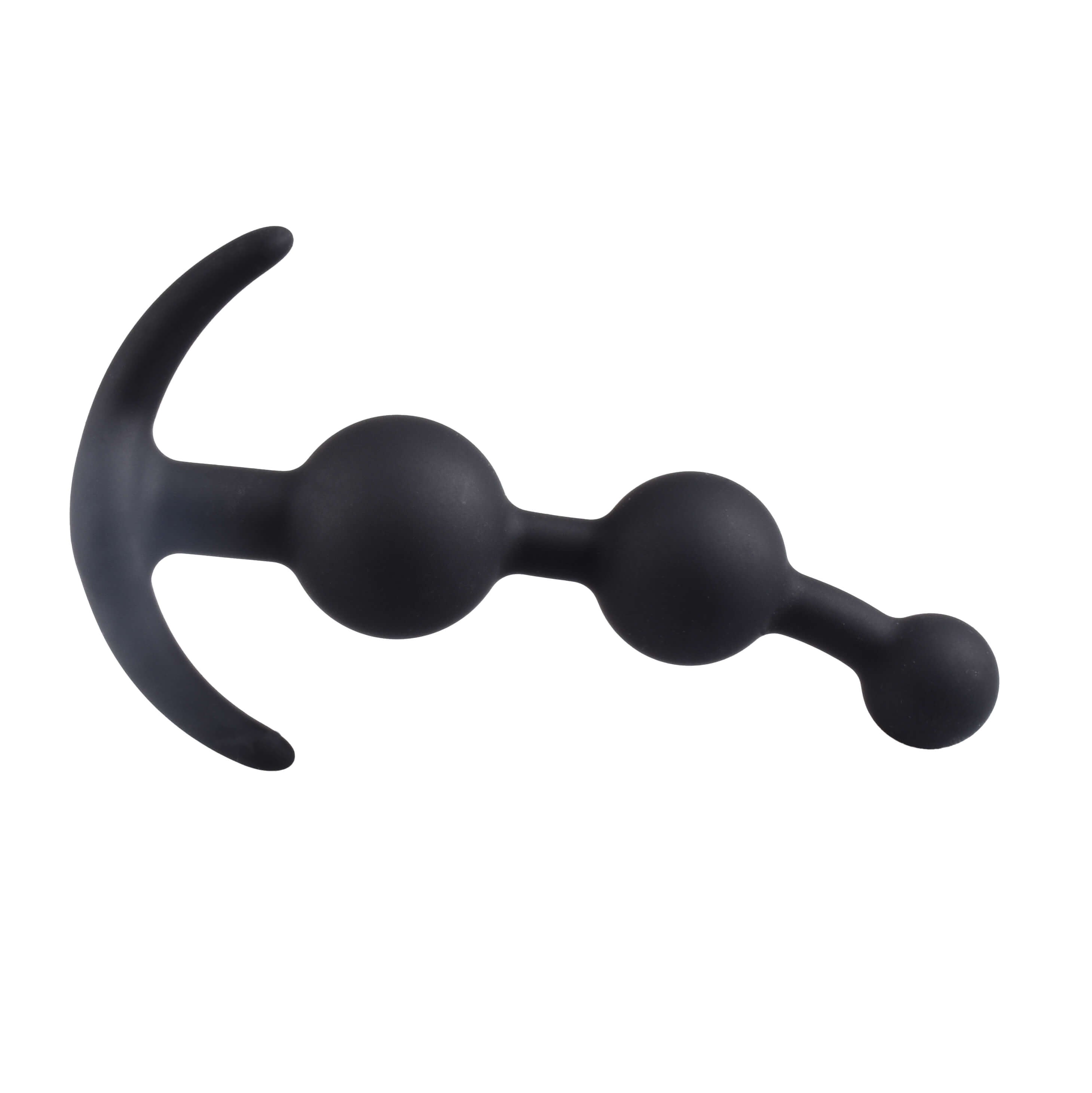 4.7" Black Silicone Anal Beads