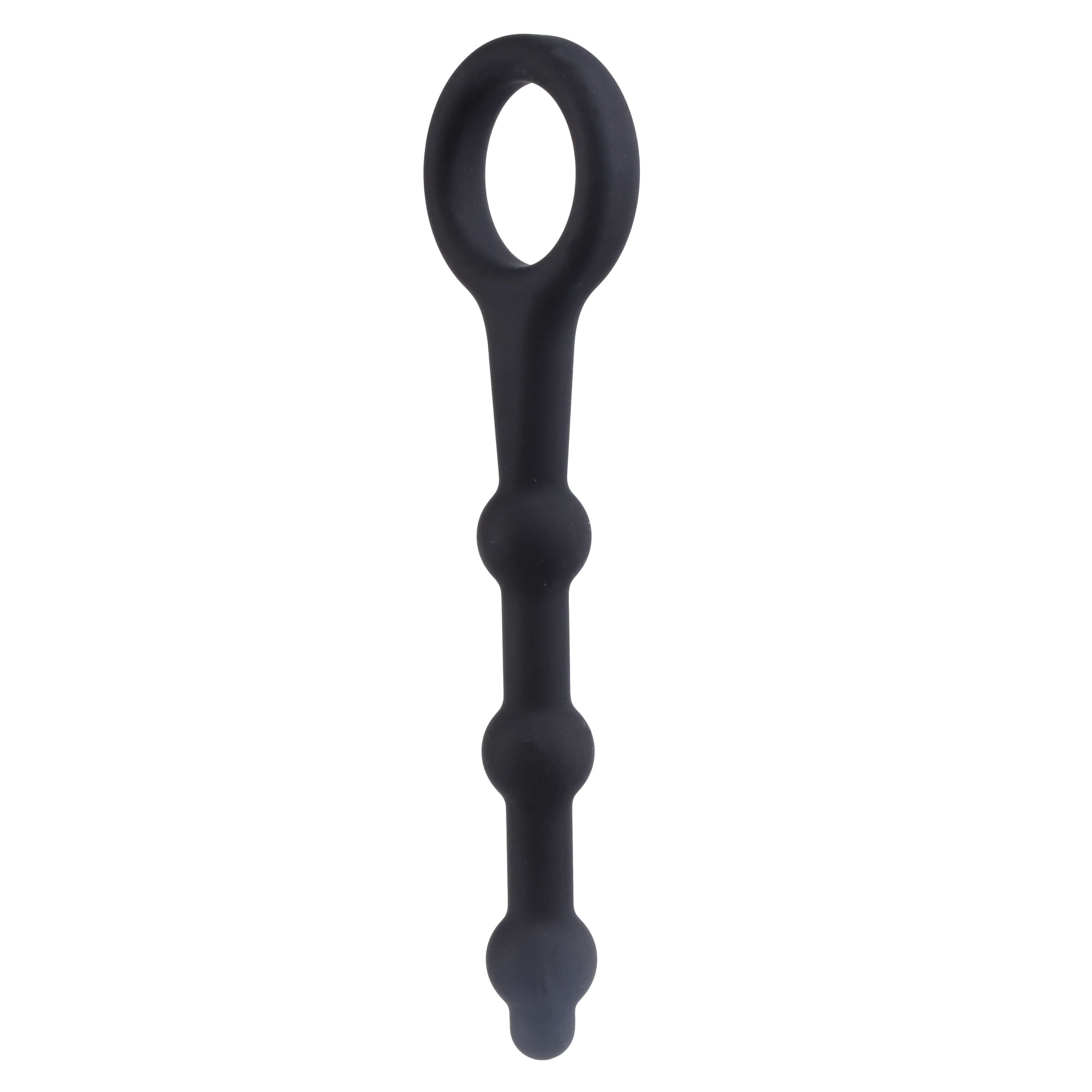 Black Handle Silicone Anal Beads