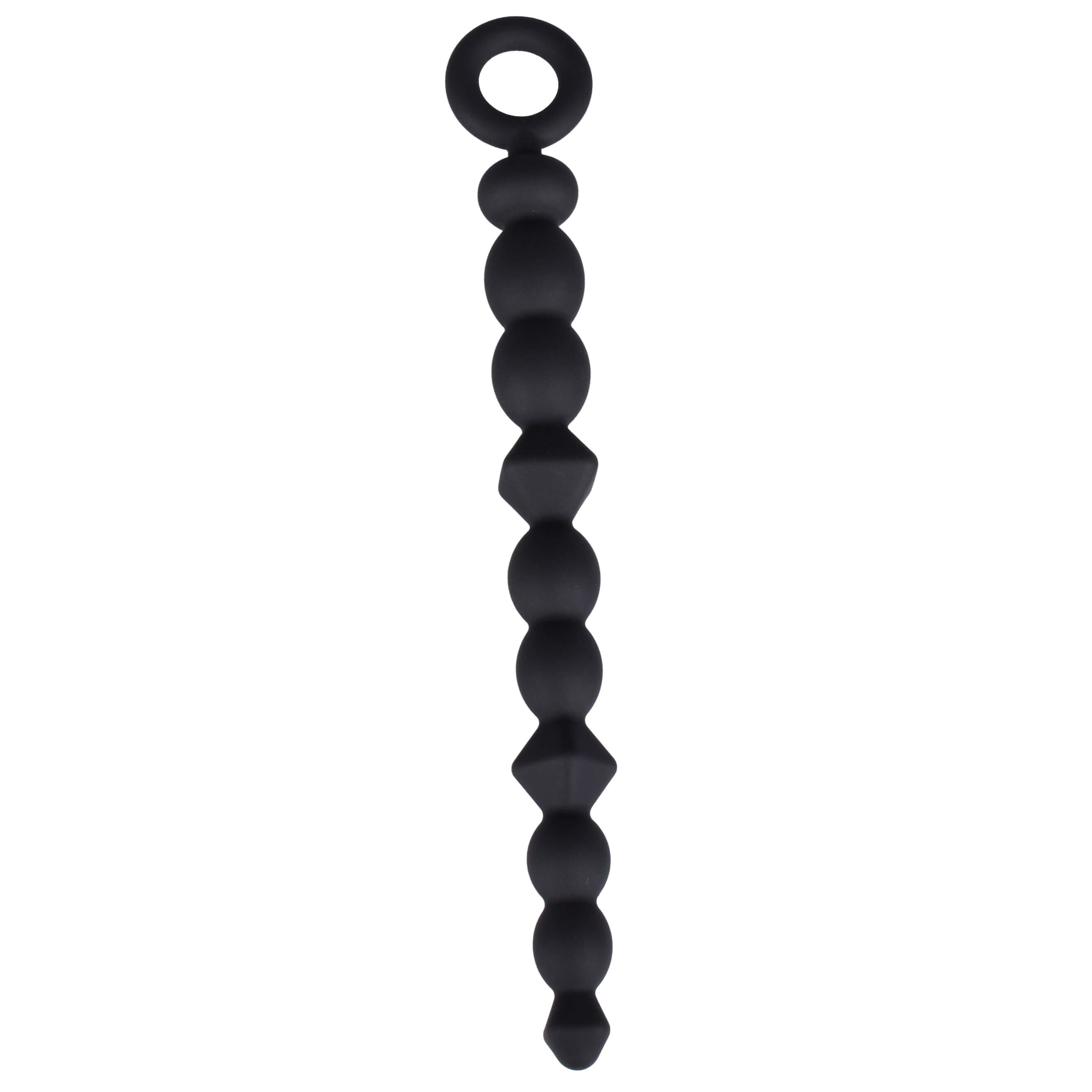 Black Ten Bulb Silicone Anal Beads