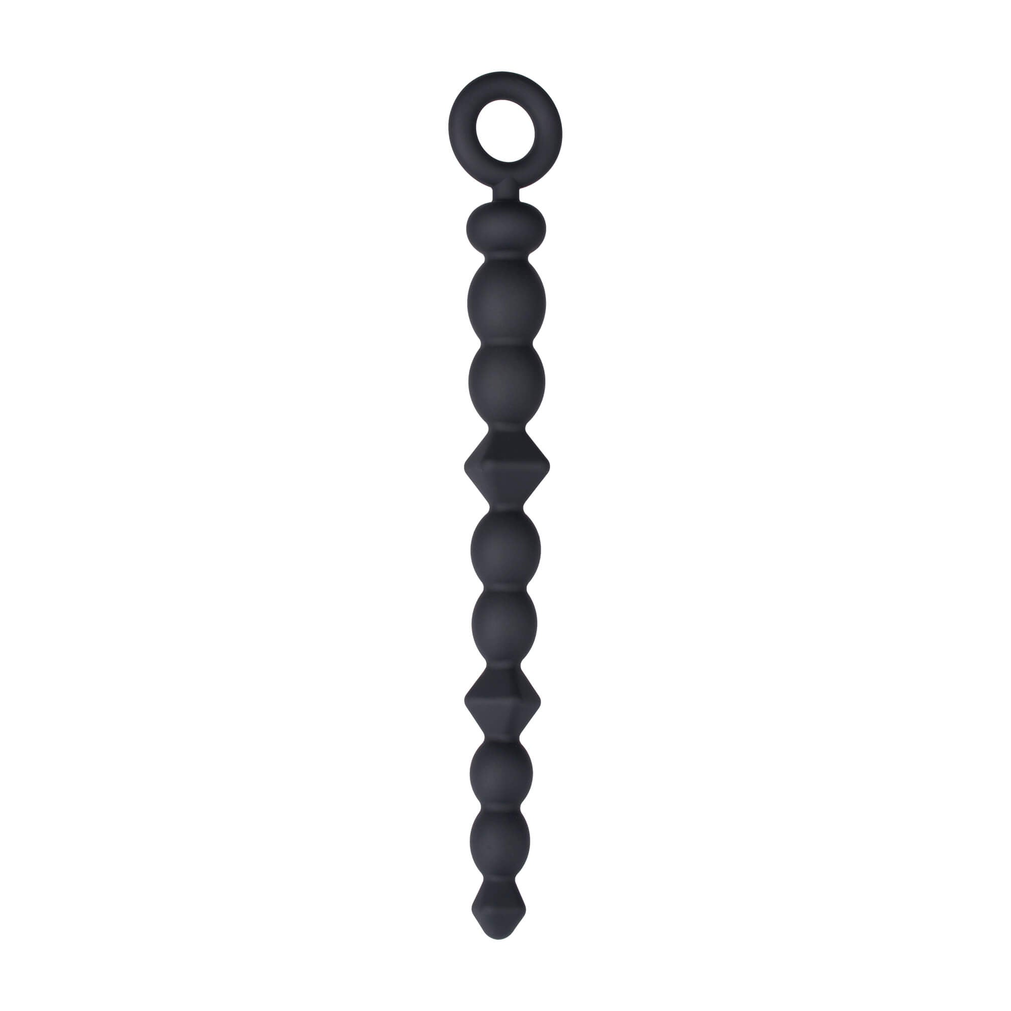 Black Ten Bulb Silicone Anal Beads