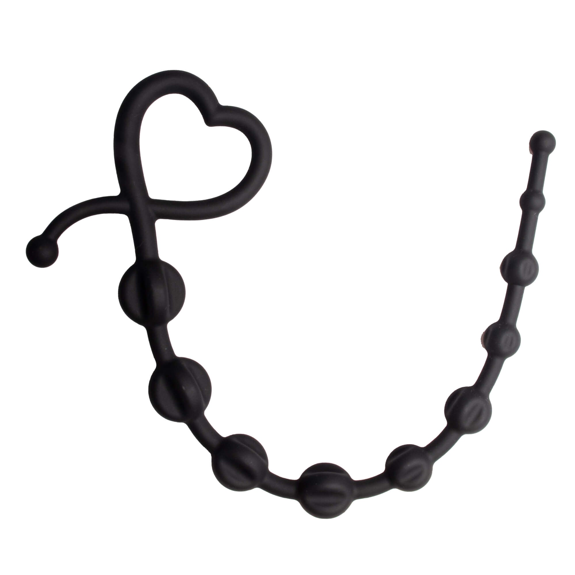 7.5" Heart Silicone Anal Bead