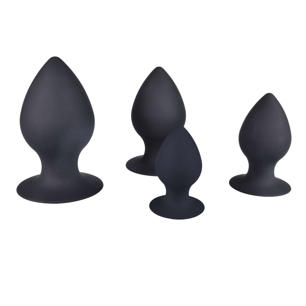 Black 4 Piece Anal Plug Set