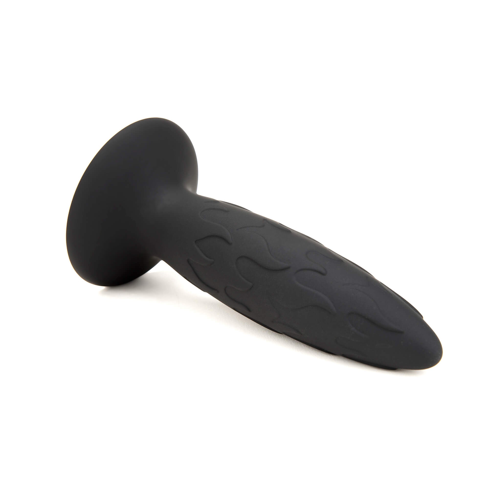 Black Patterned Silicone Butt Plug