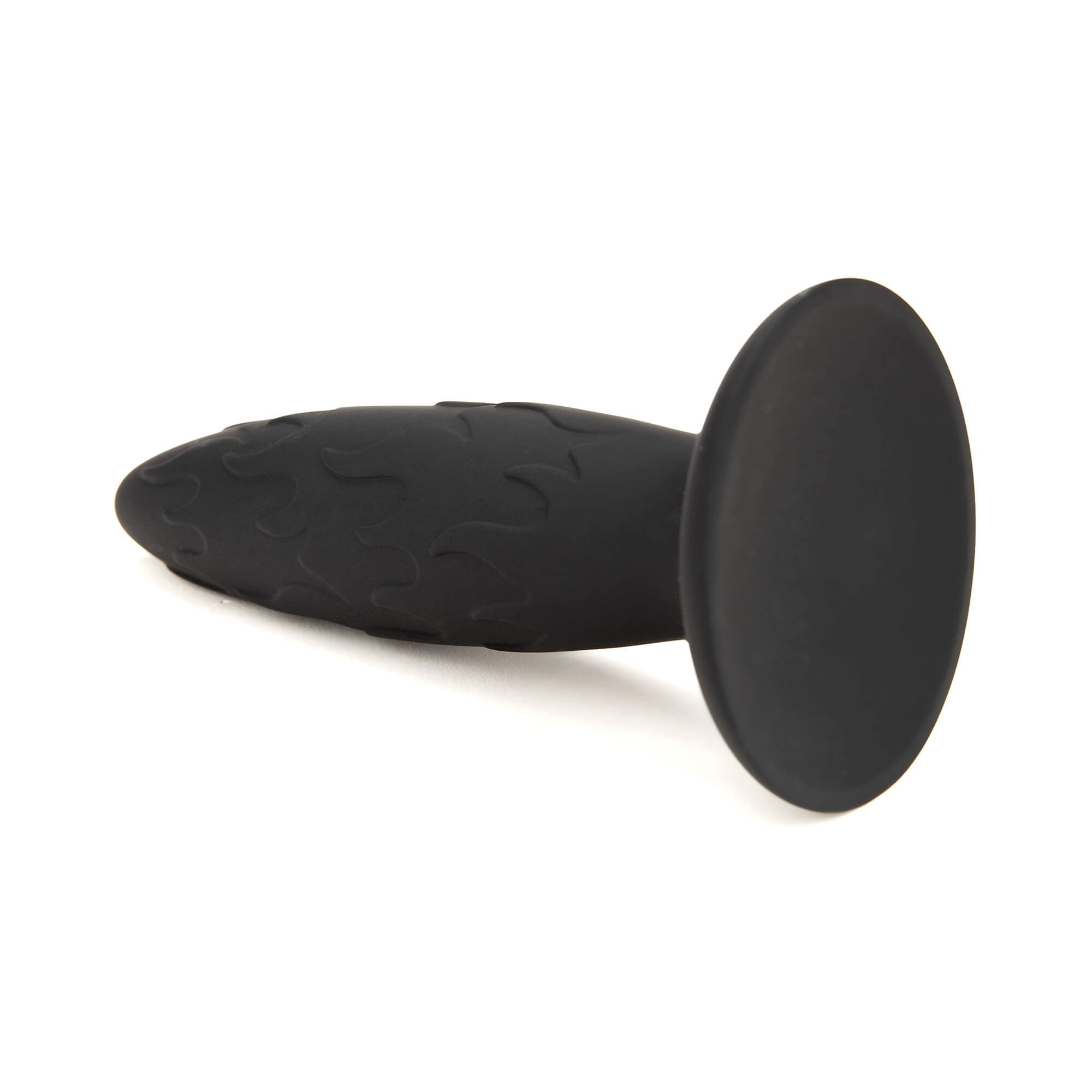 Black Patterned Silicone Butt Plug