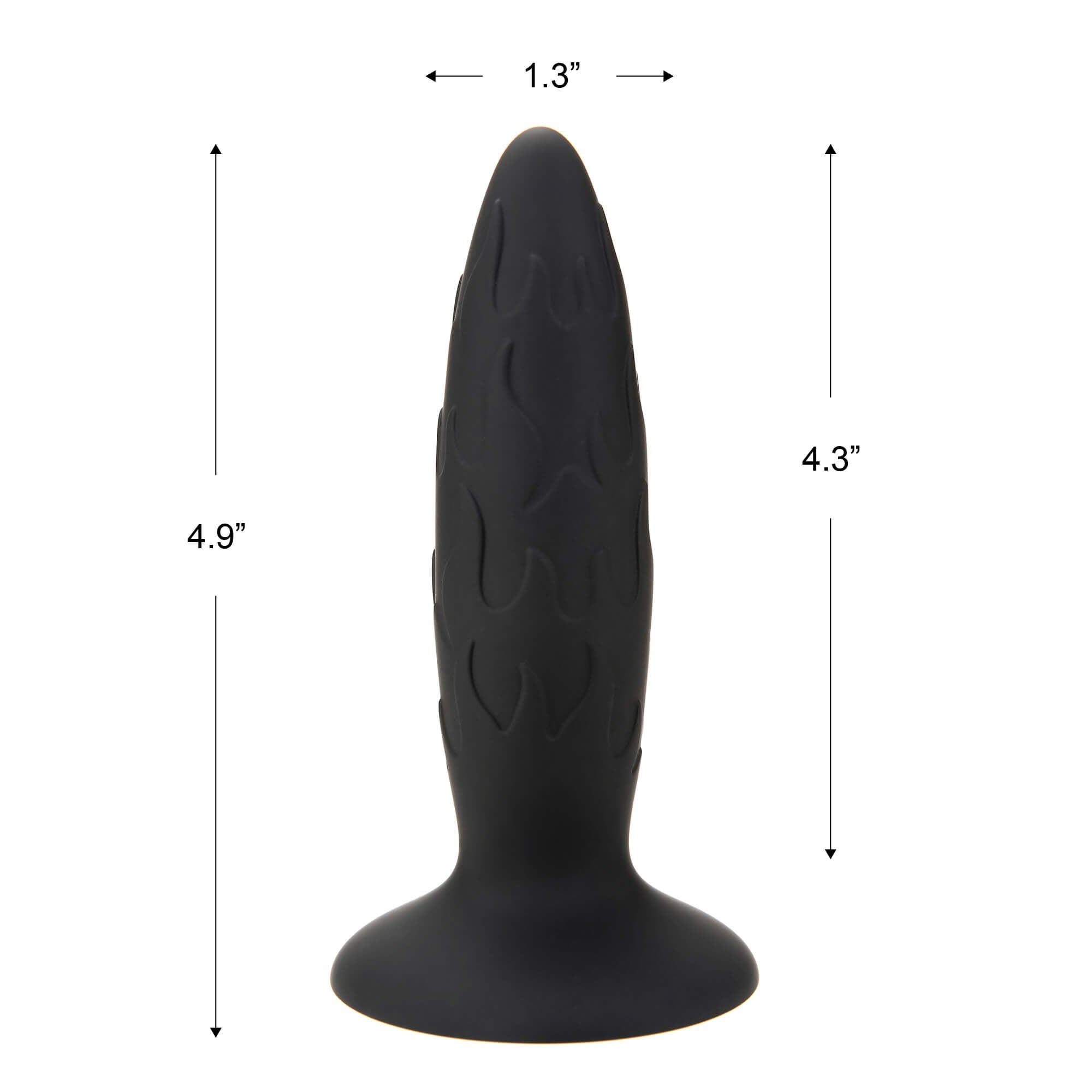 Black Patterned Silicone Butt Plug