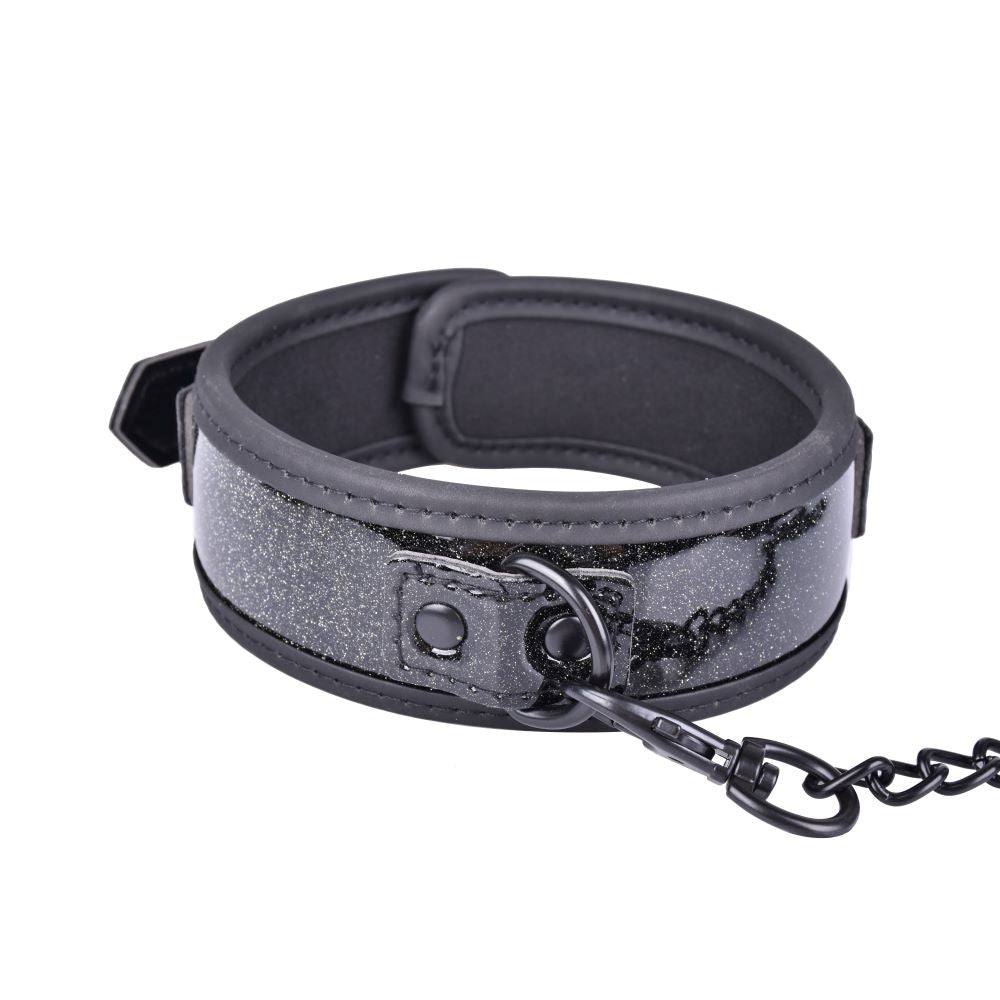 Black Sparkle Collar and Leash