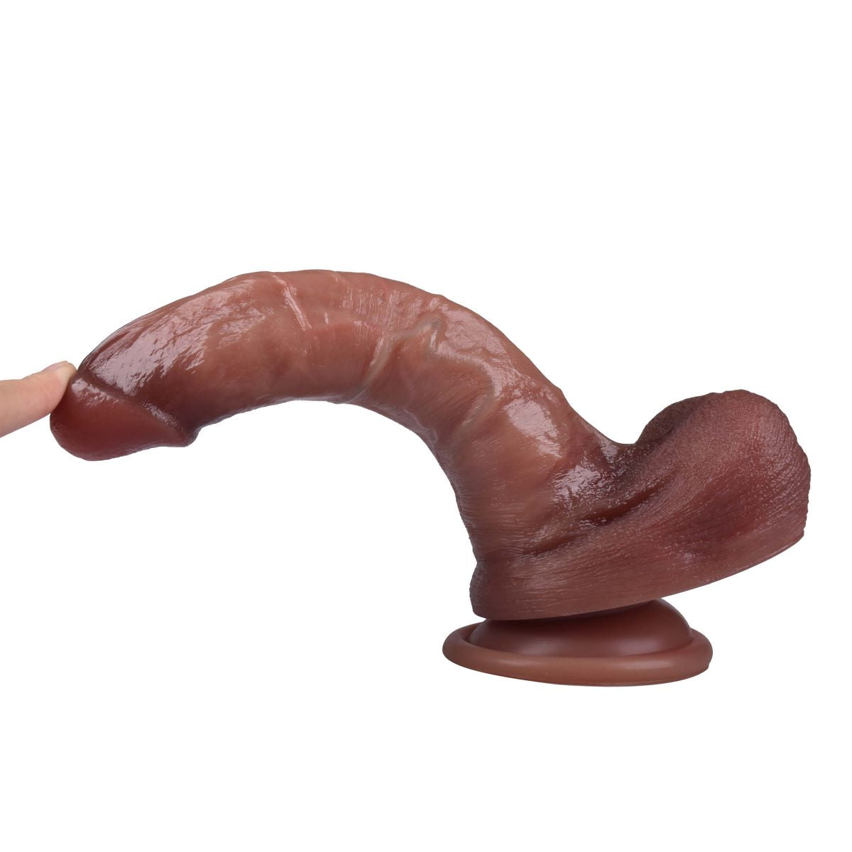 6'' Brown Realistic Silicone Dildo