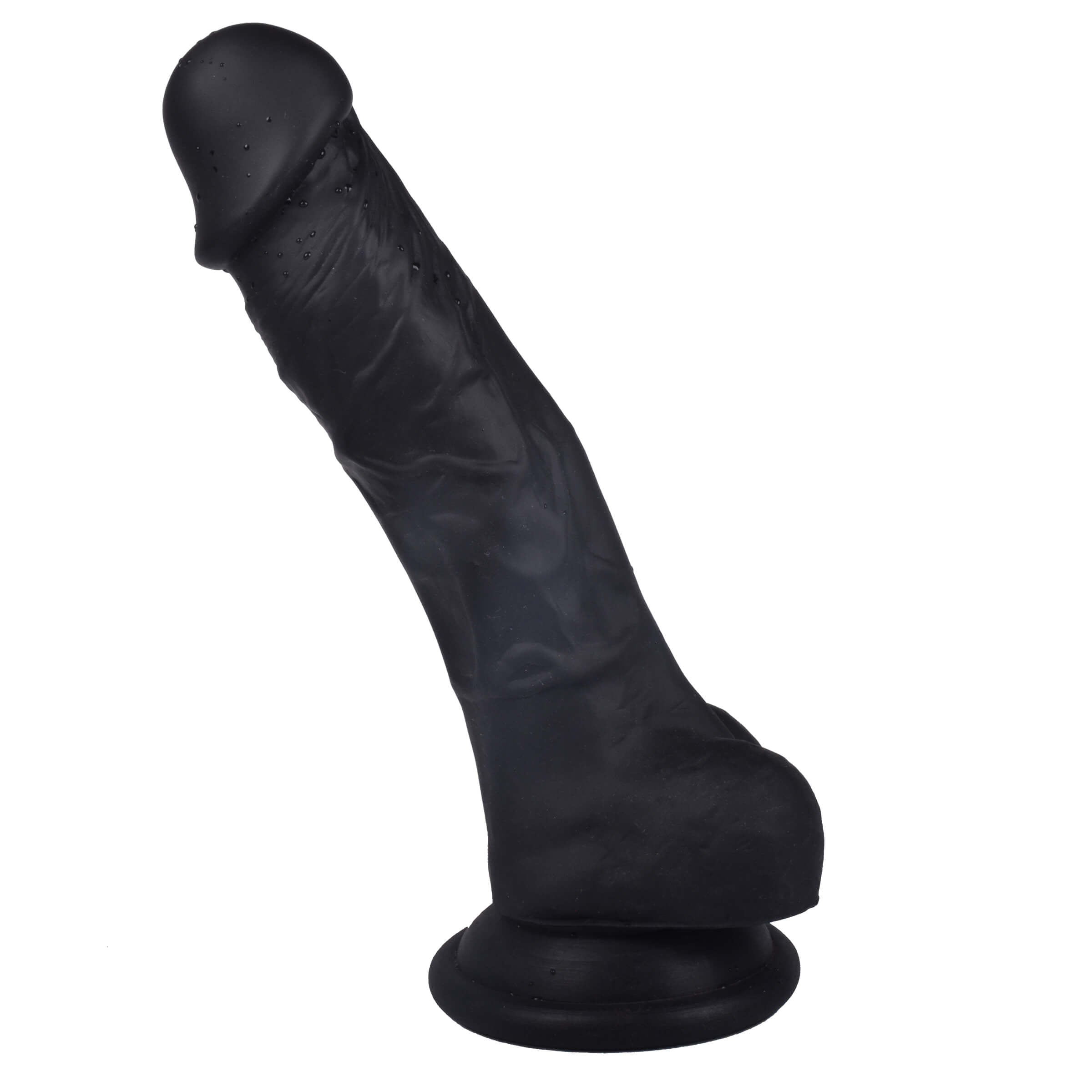 5.0‘’ Realistic Black Silicone Dildo with Ball