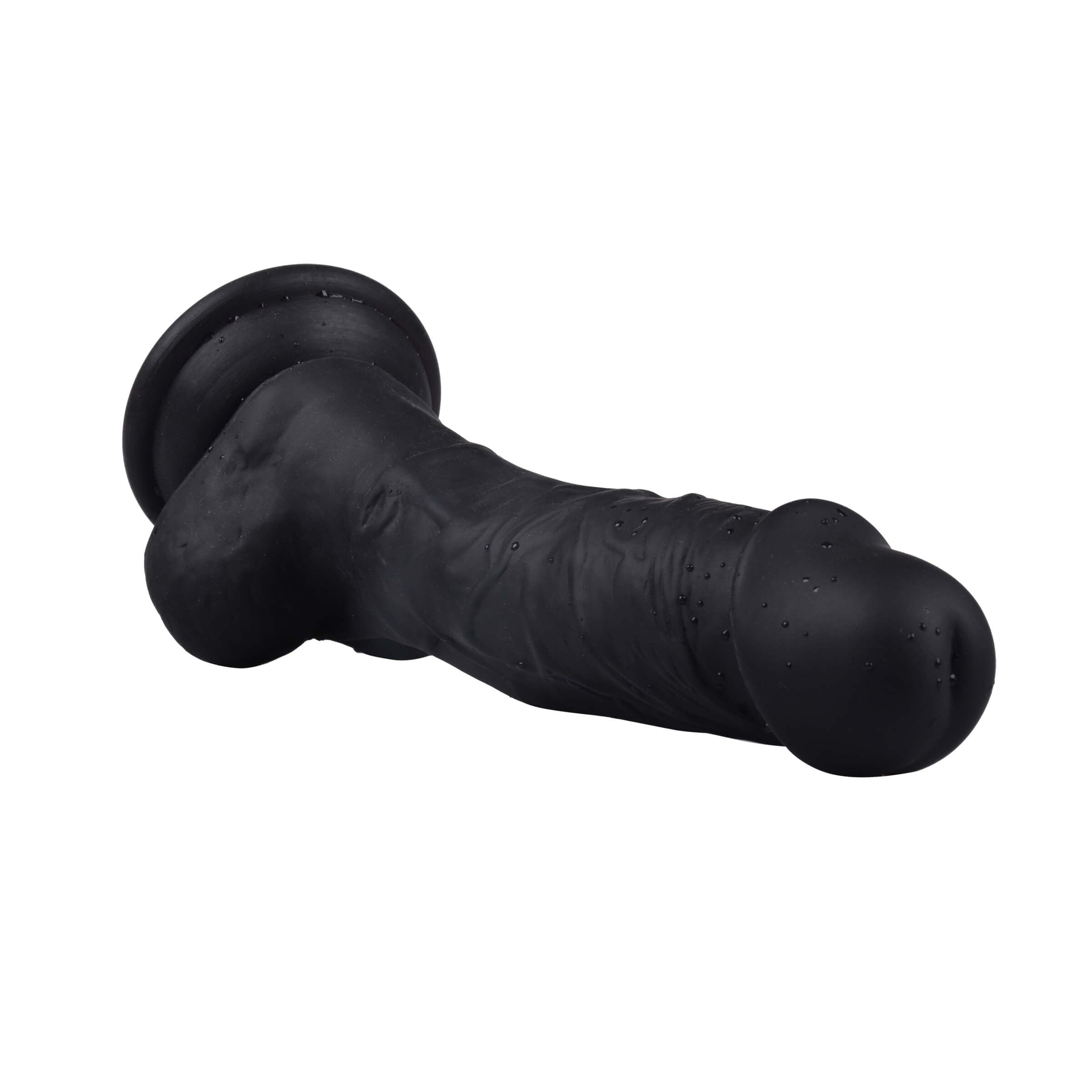 5.0‘’ Realistic Black Silicone Dildo with Ball