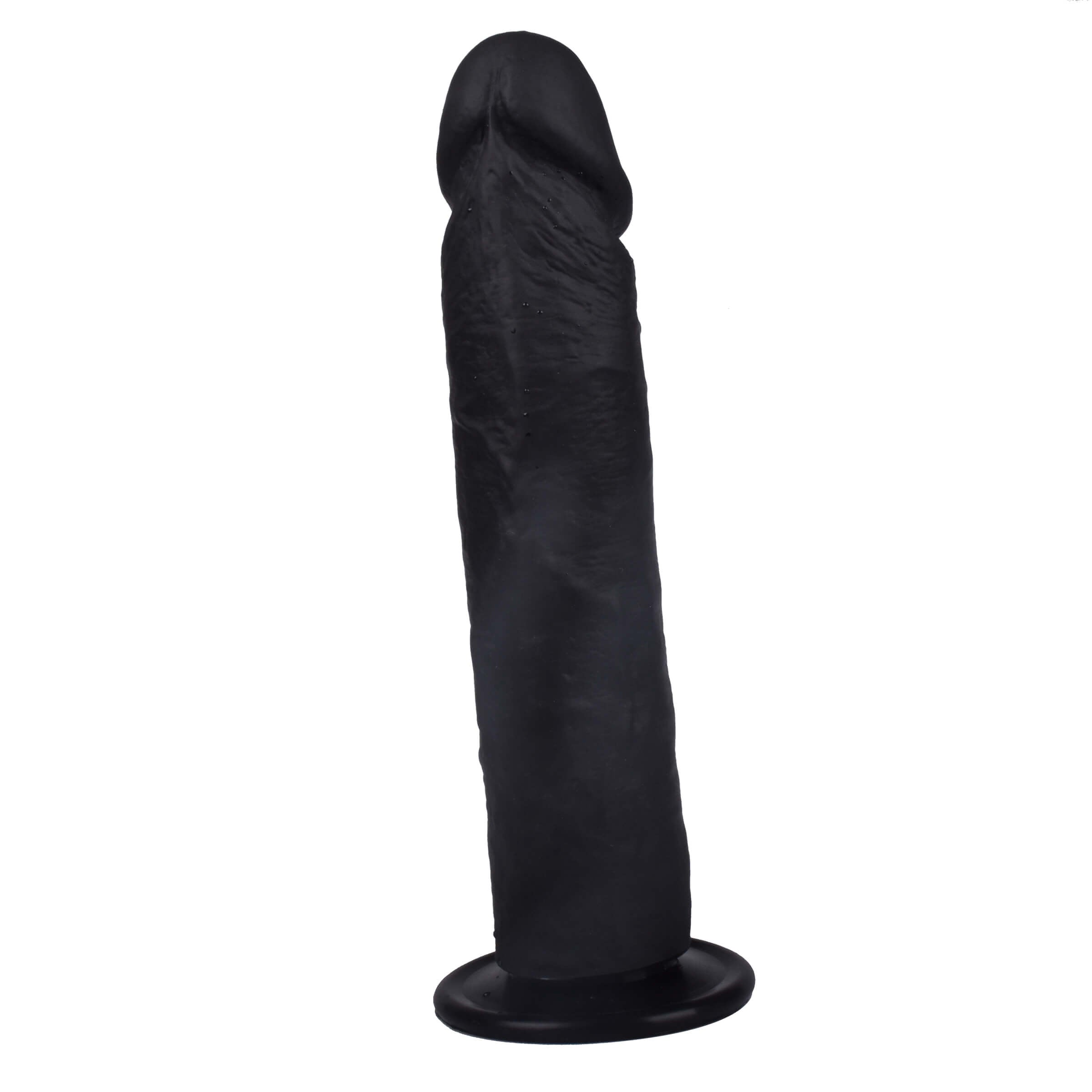 9'' Black Realistic Silicone Dildo