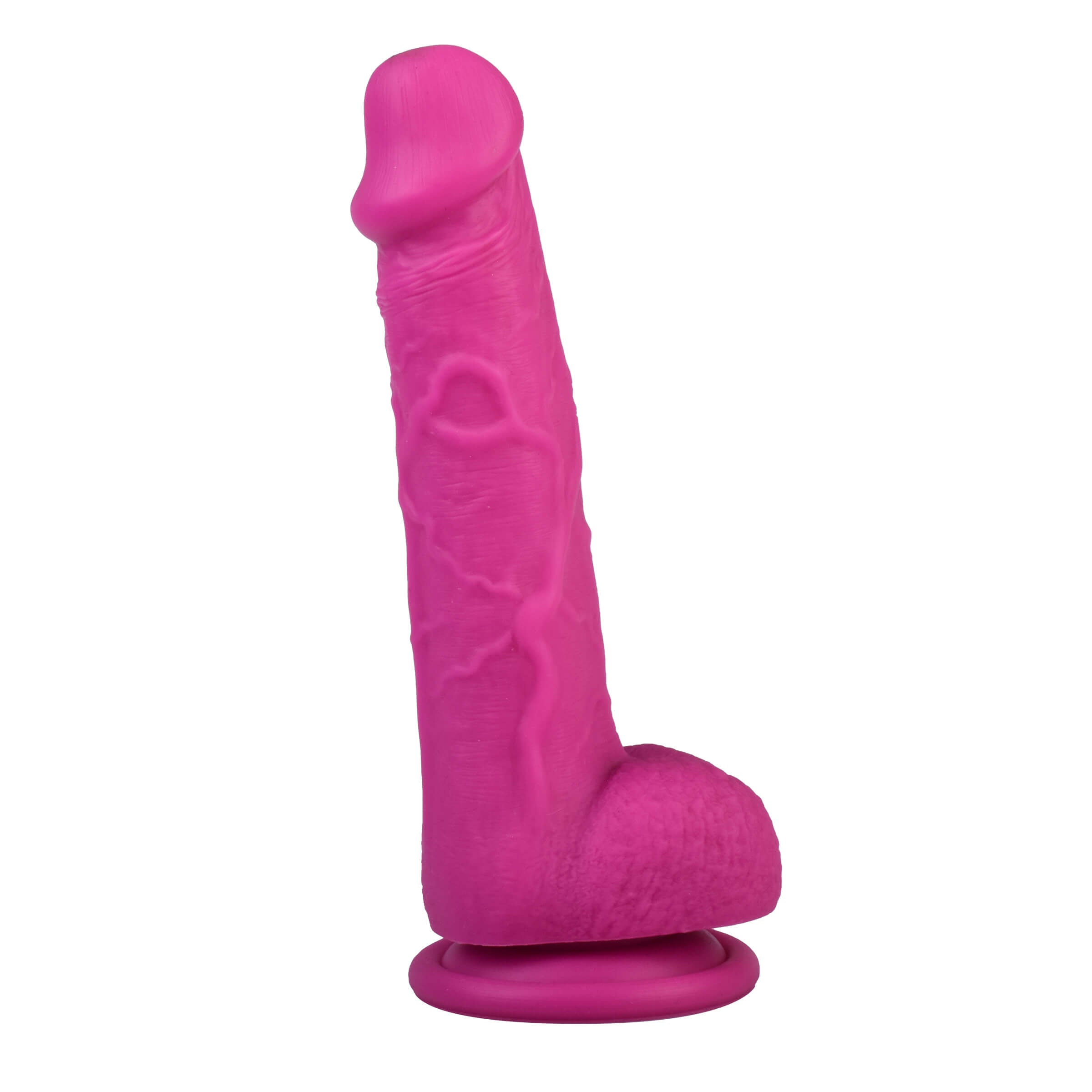 5.0'' Realistic Silicone Dildo With Balls- Purple