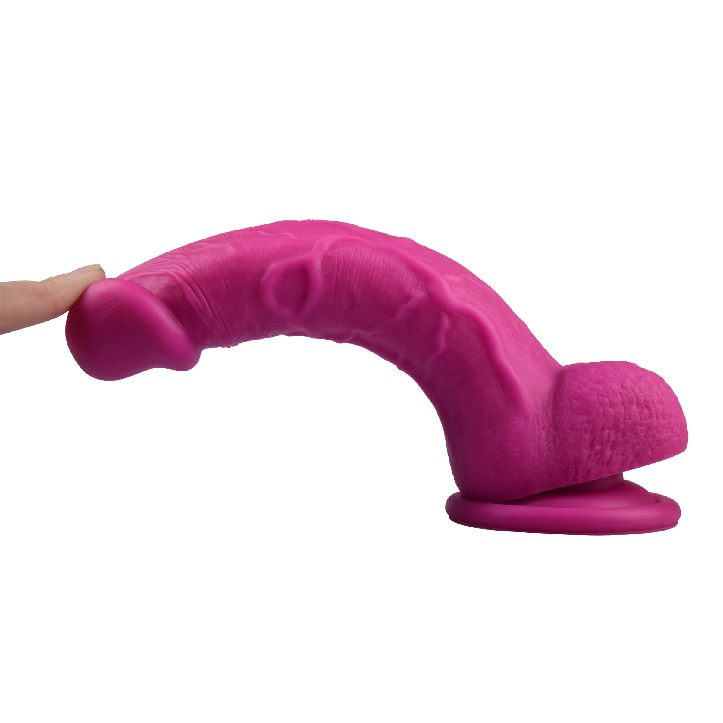 5.0'' Realistic Silicone Dildo With Balls- Purple