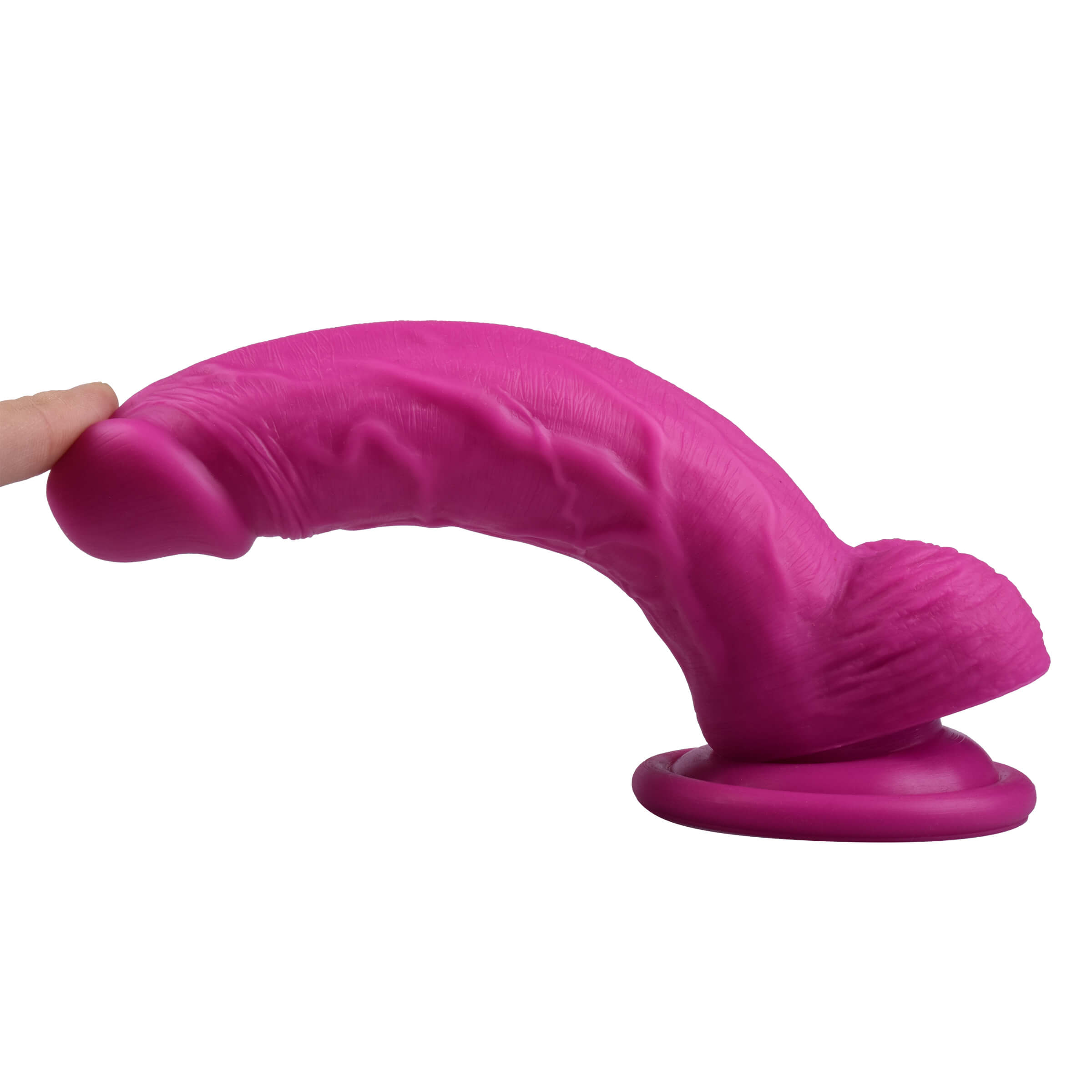 5''  Silicone Dildo With Ball- Purple