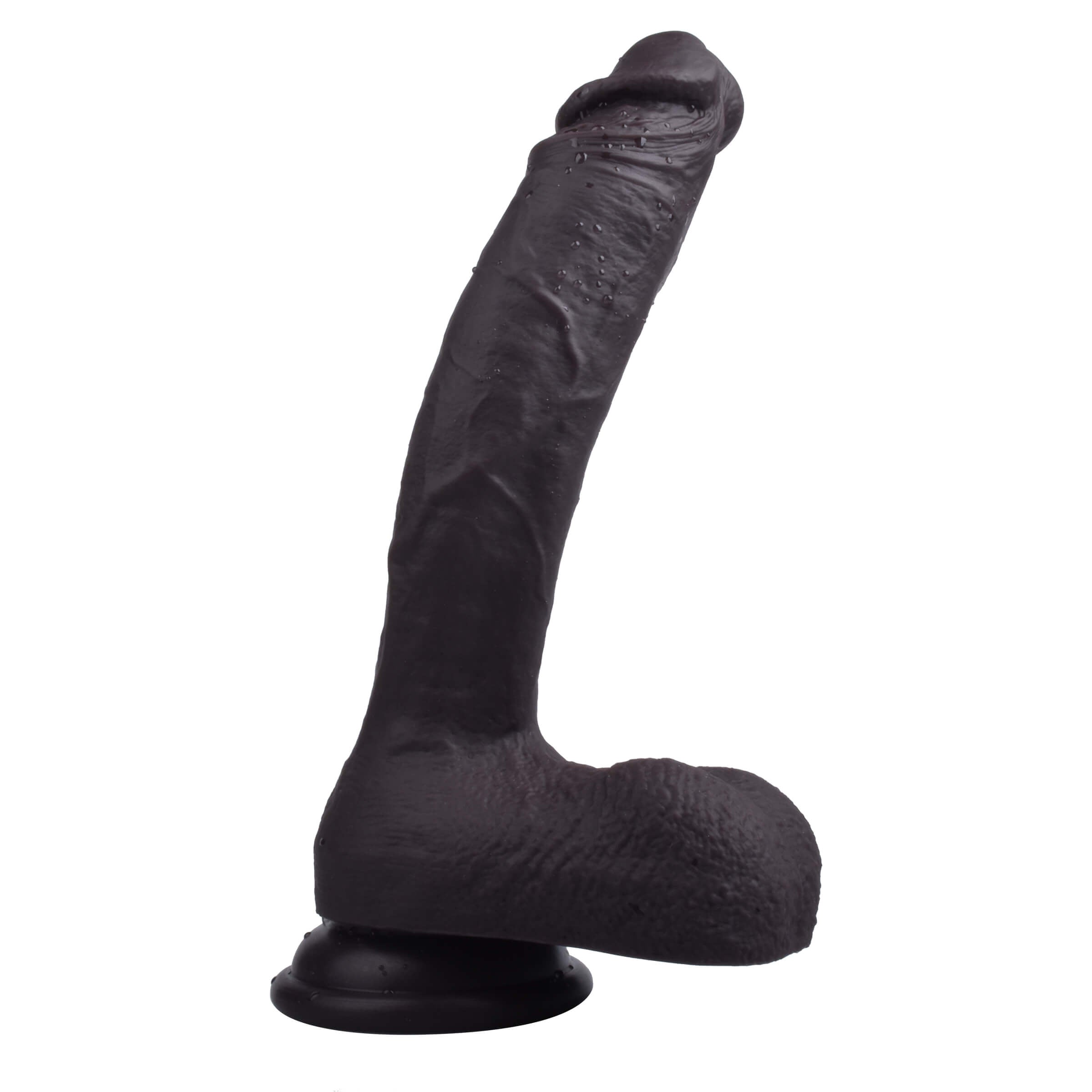 6.0'' Black Silicone Dildo with Balls