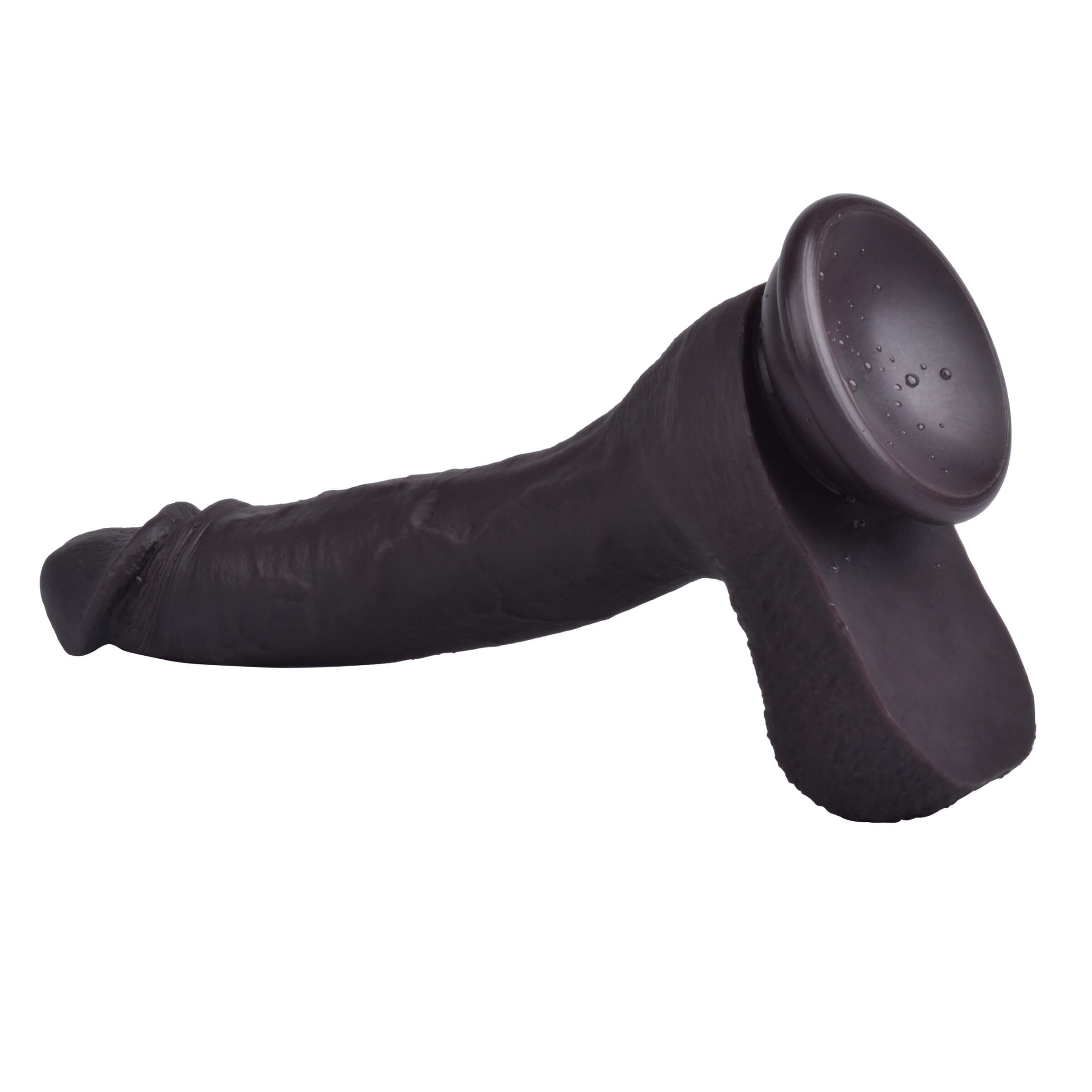 6.0'' Black Silicone Dildo with Balls