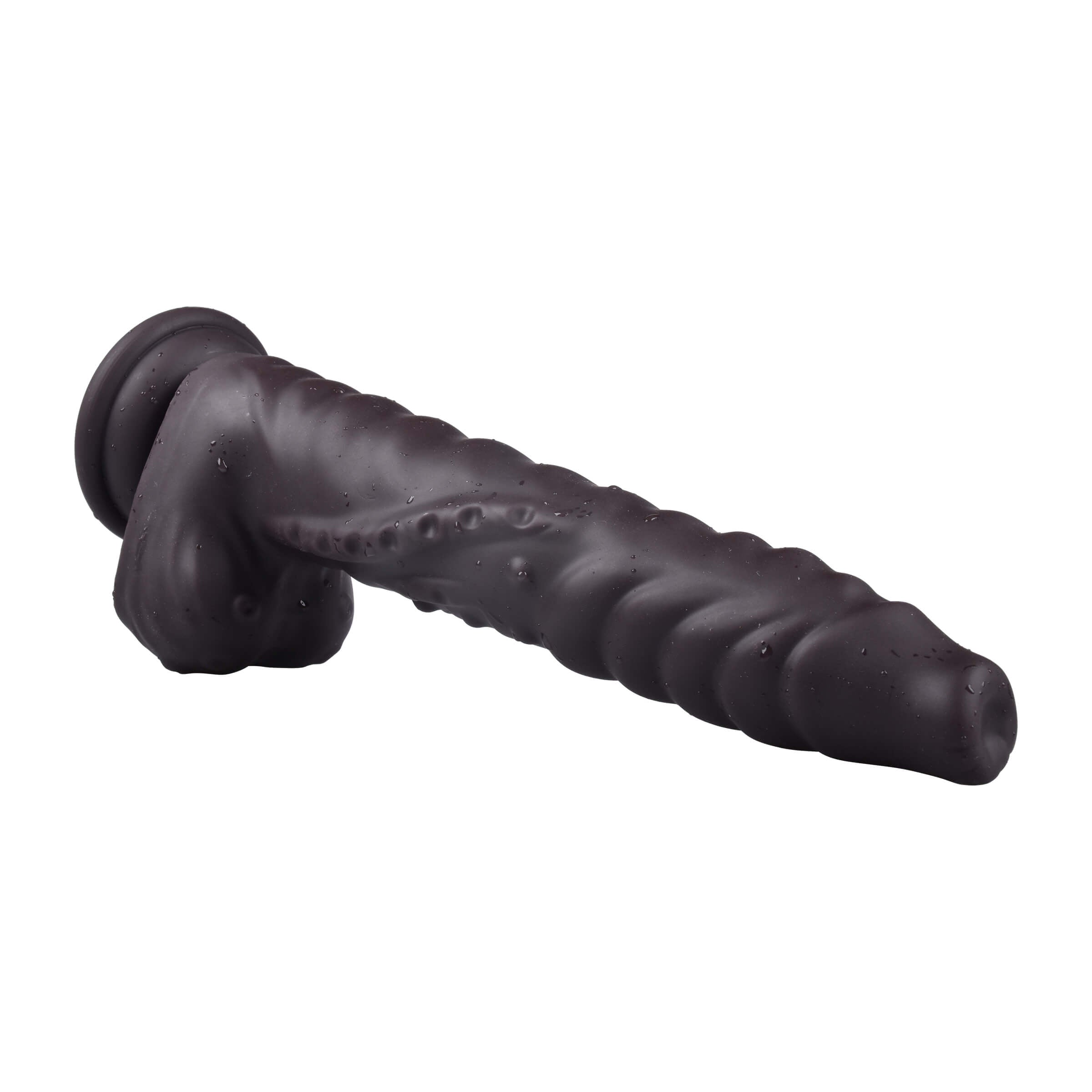 6.5'' Black Vibrating Dildo with Balls