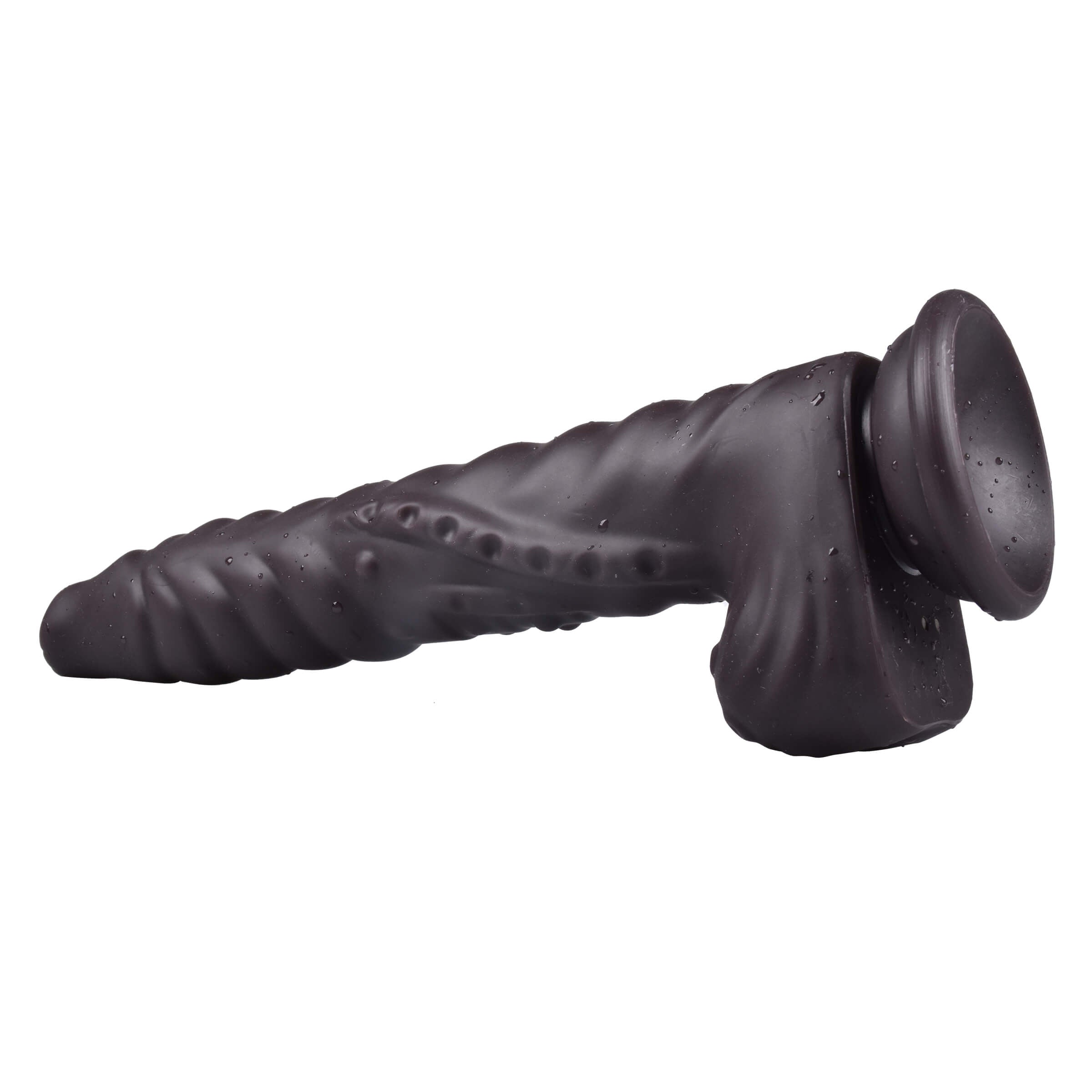 6.5'' Black Vibrating Dildo with Balls