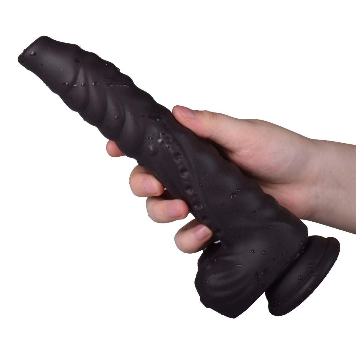 6.5'' Black Vibrating Dildo with Balls