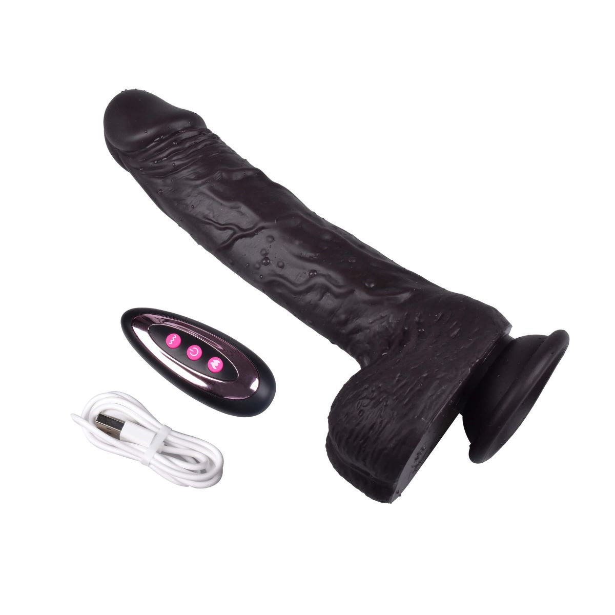 6.5'' Black Vibrating Dildo for Beginner