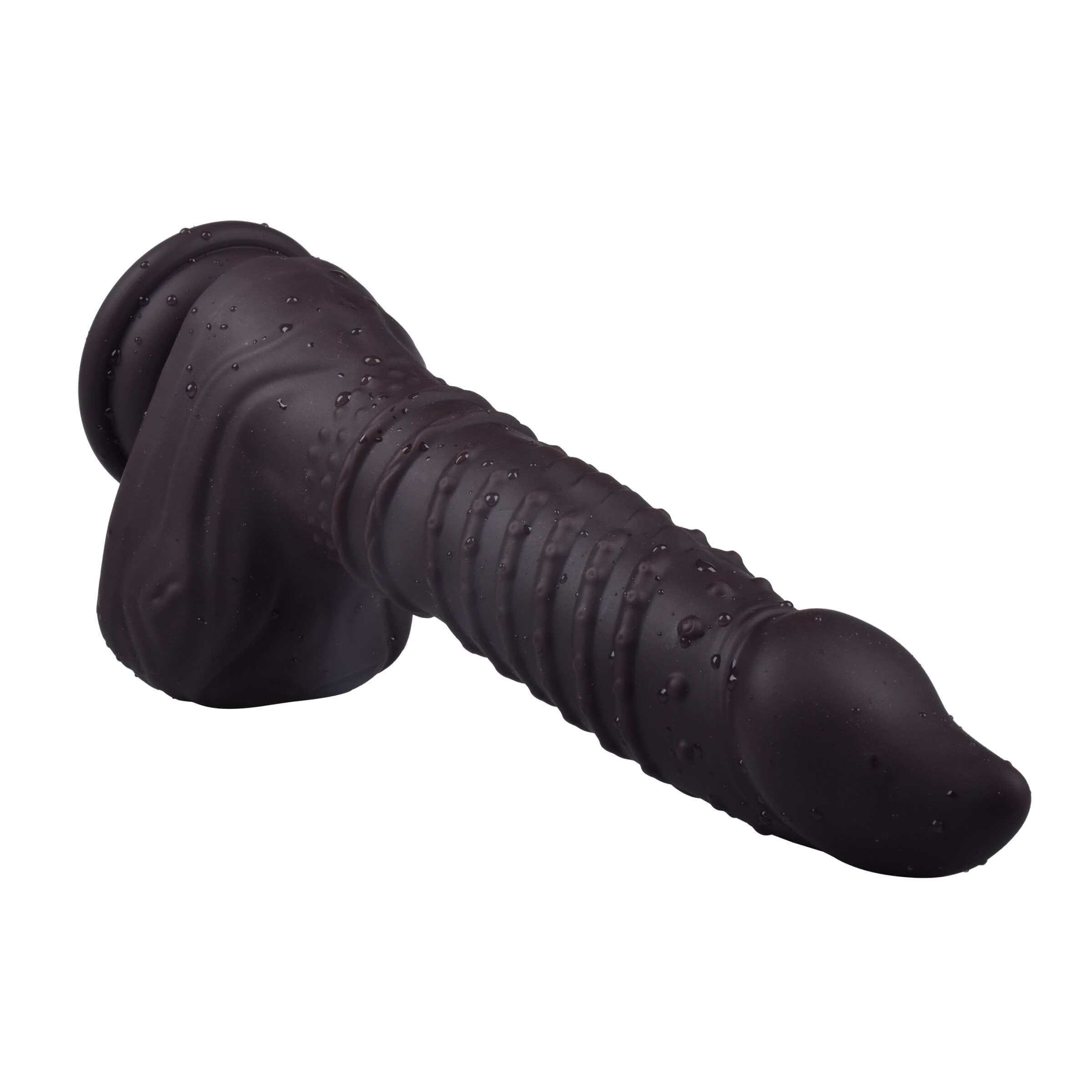 6.0'' Vibrating Black Dildo