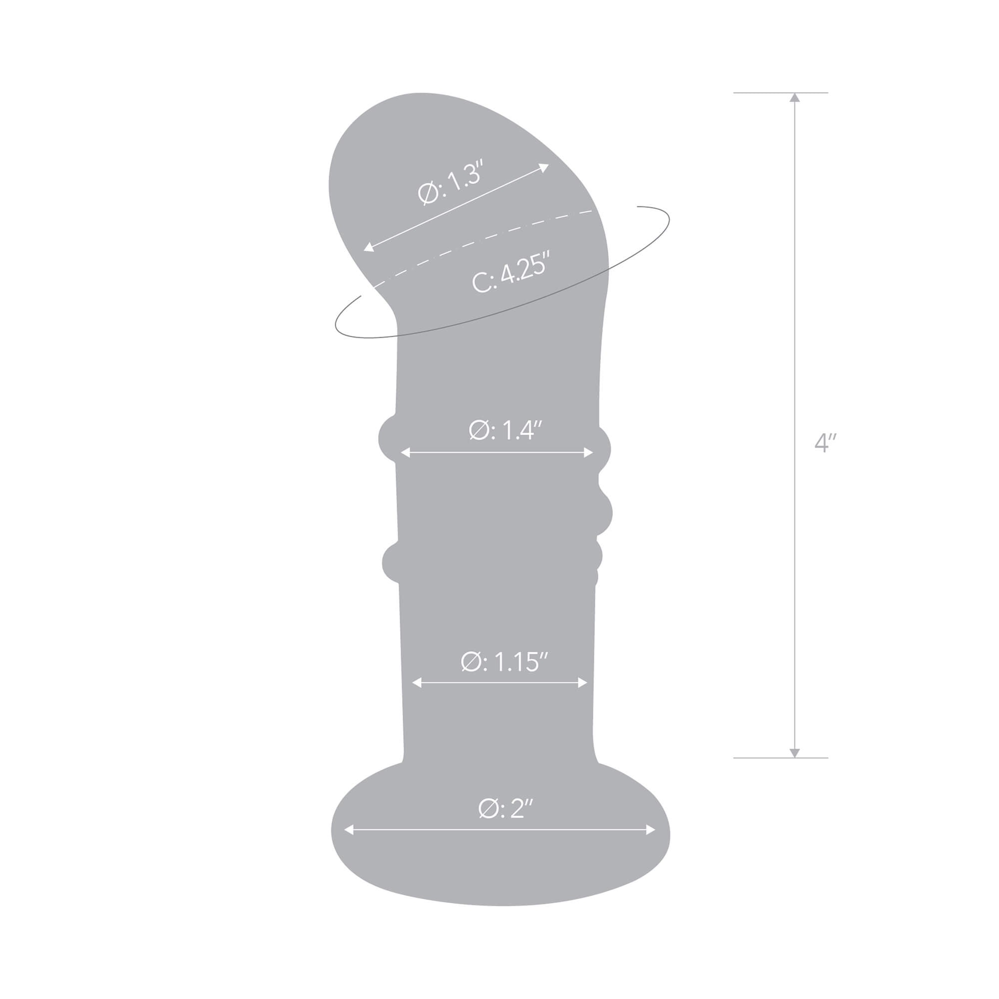 Remote Control Vibration Reinforced Glass P-Spot Rear Court Plug