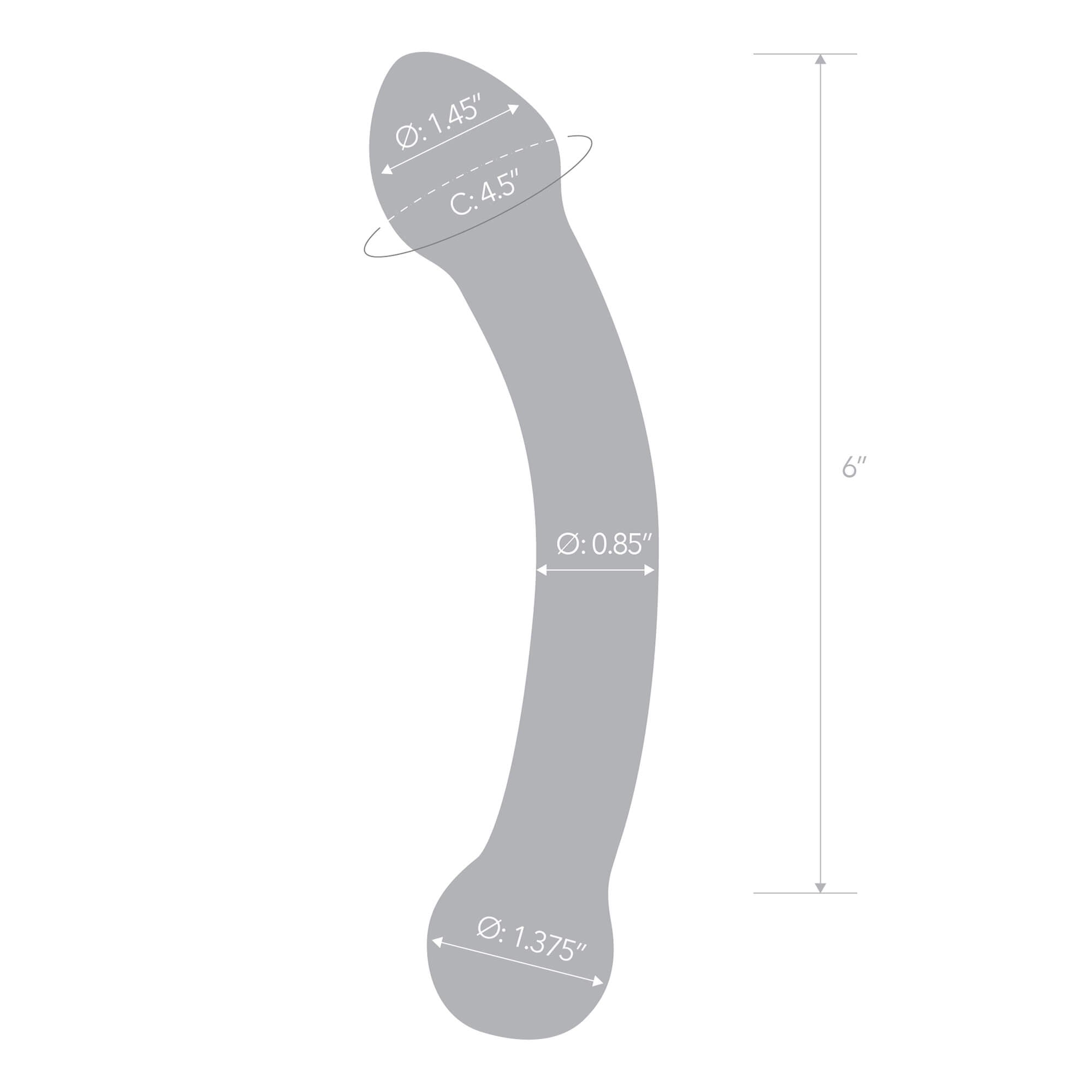 7" Curved Glass G-Spot Stimulator