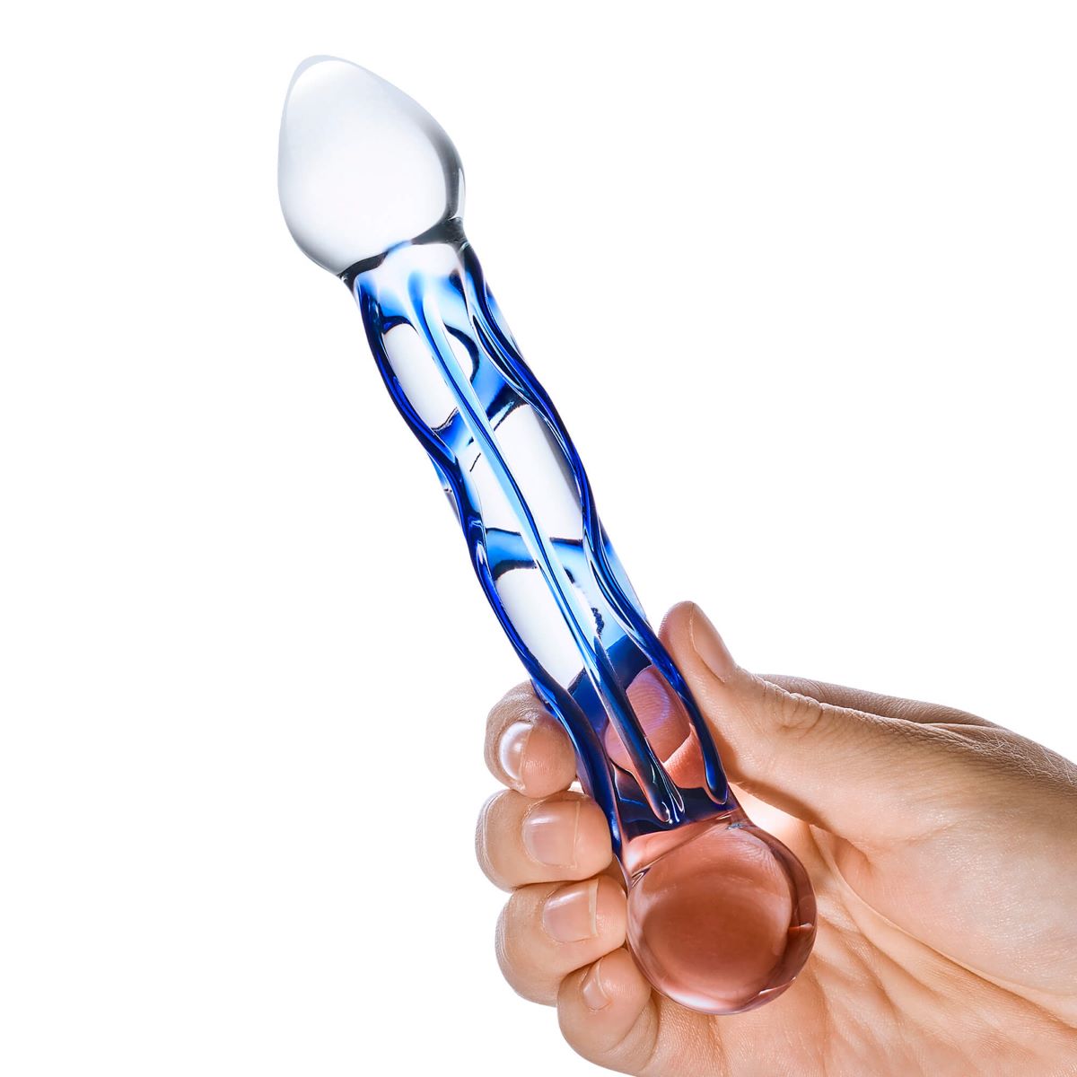 Glas Full Tip Textured Glass Dildo For Extreme Stimulation "6.5