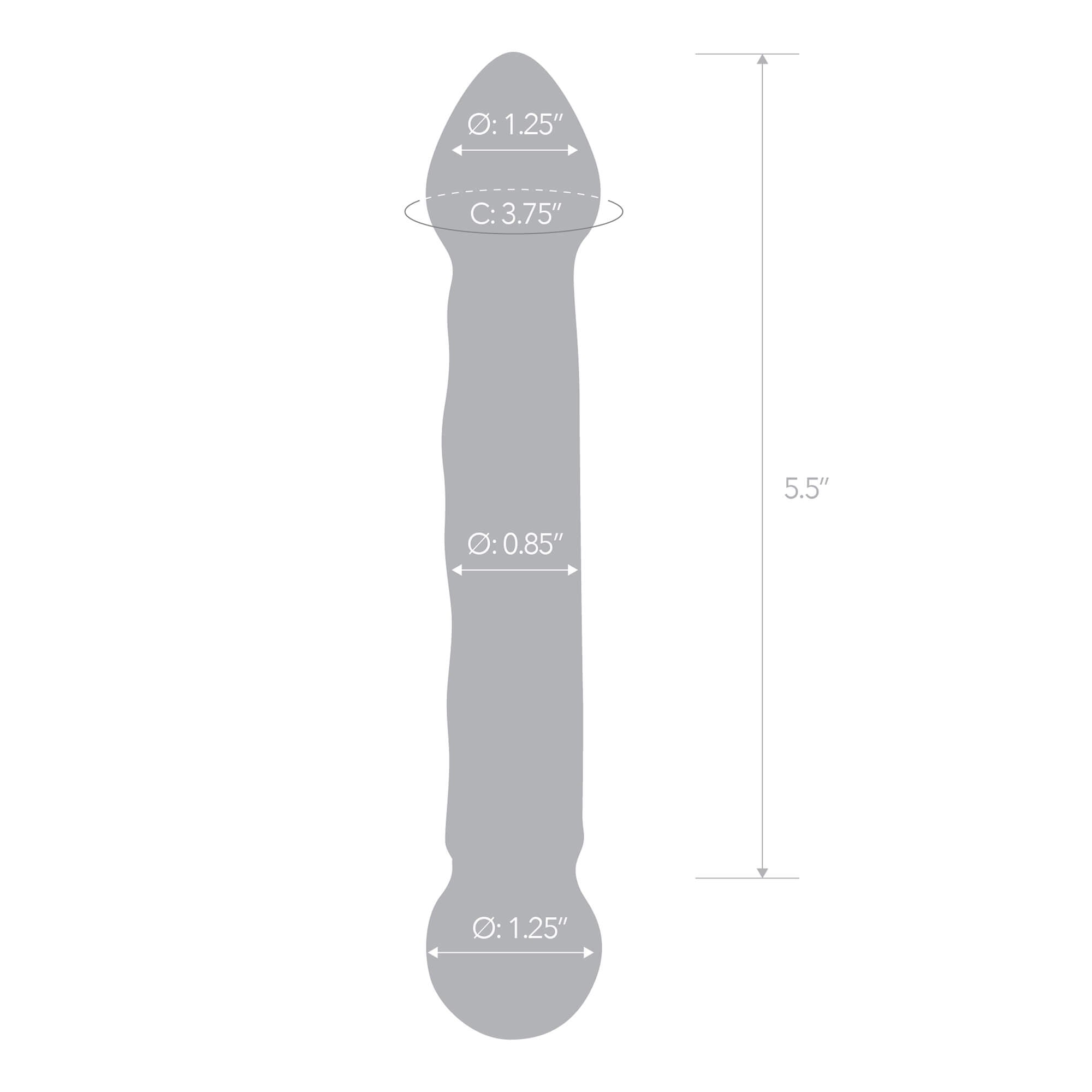 Glas Full Tip Textured Glass Dildo For Extreme Stimulation "6.5