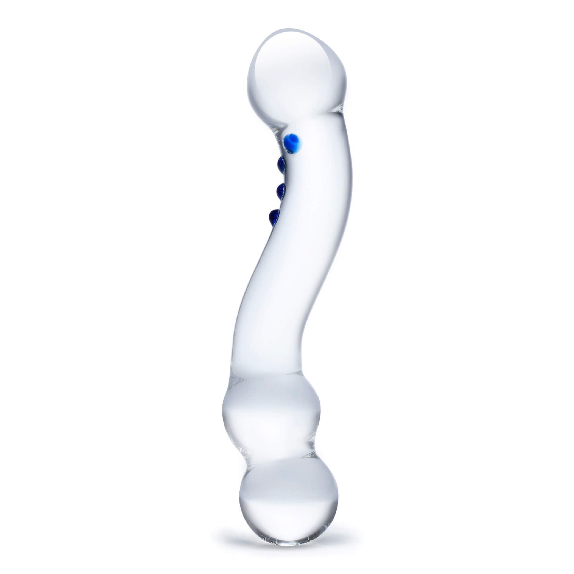 Curved Realistic Glass Dildo 6" For G Spot Stimulation