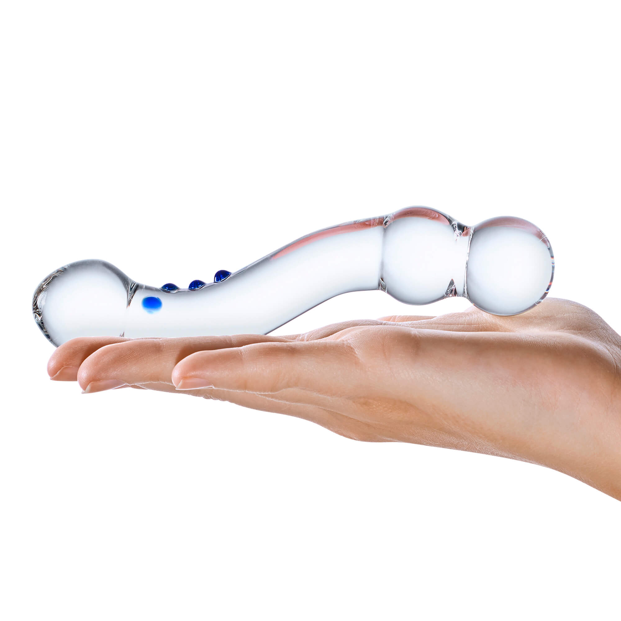 Curved Realistic Glass Dildo 6" For G Spot Stimulation