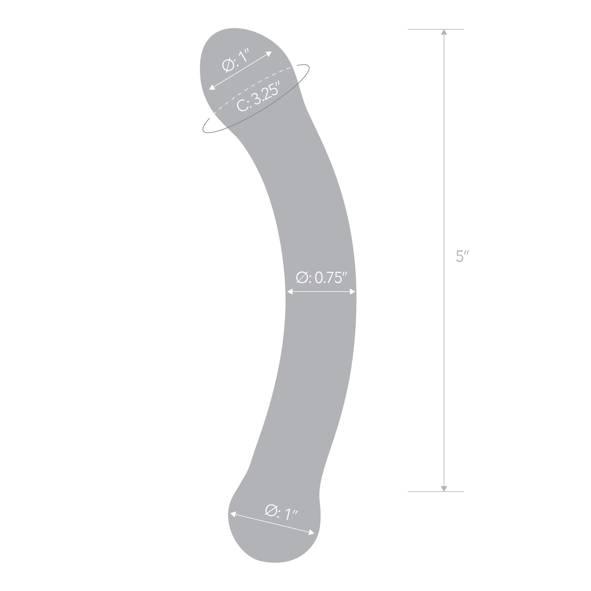 G-Spot Stimulation Realistic Curved Blue Glass Dildo 6"