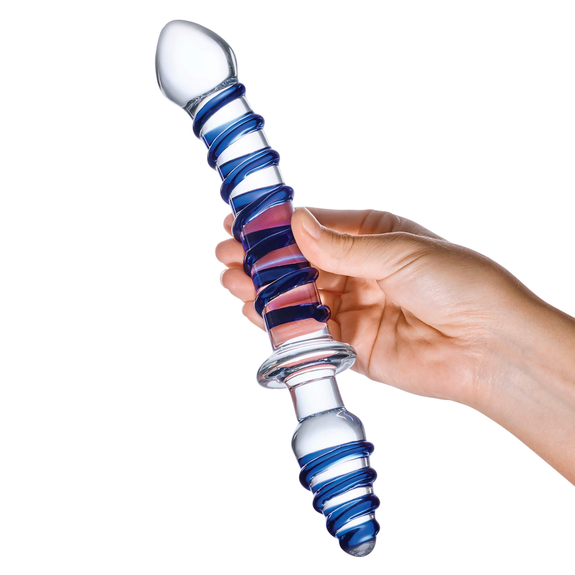 10" Twisted Double Ended  Glass Dildo