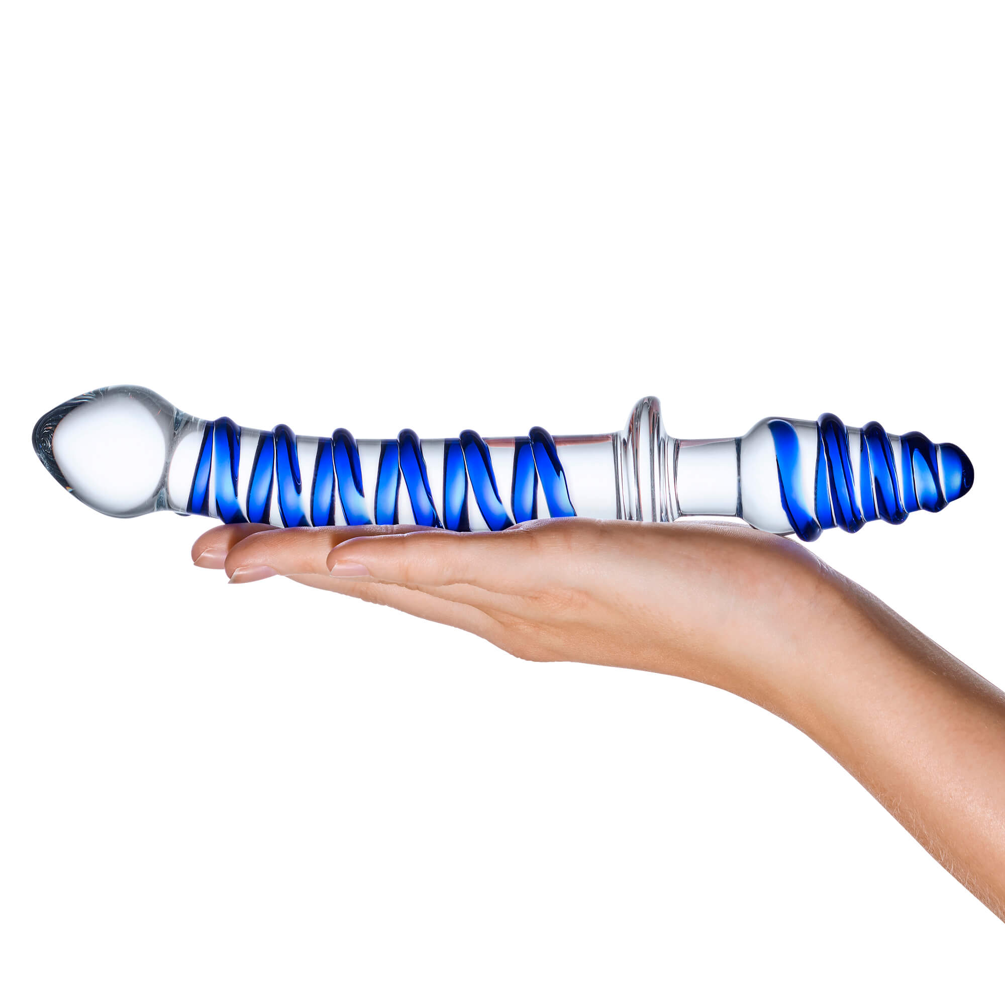 10" Twisted Double Ended  Glass Dildo