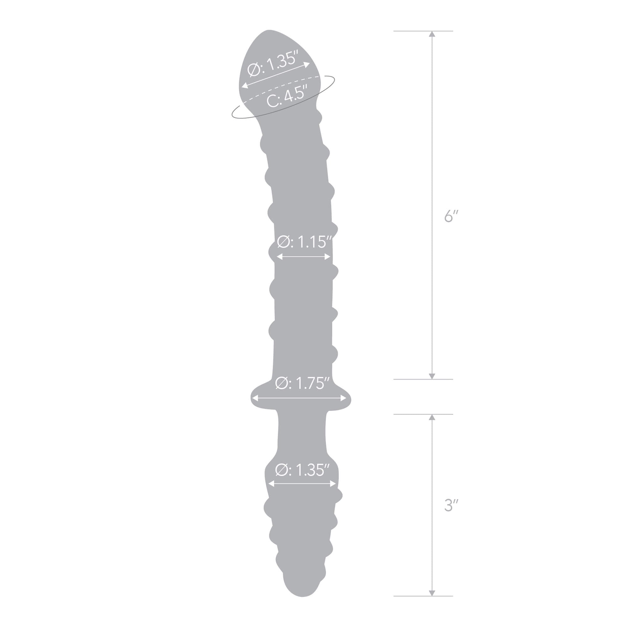 10" Twisted Double Ended  Glass Dildo