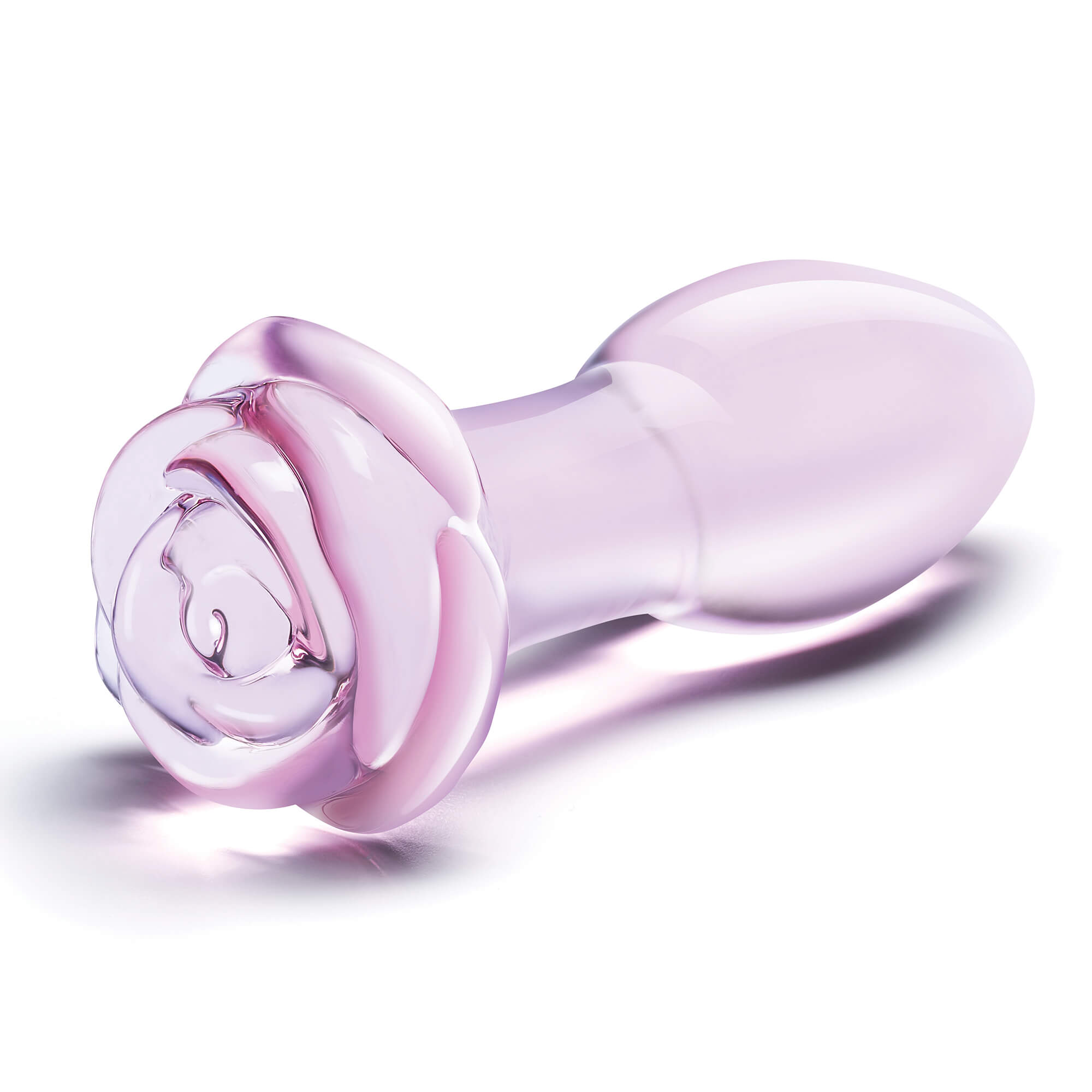 Rosebud Glass Plug 5", Perfect For Beginners For Sensual Experience