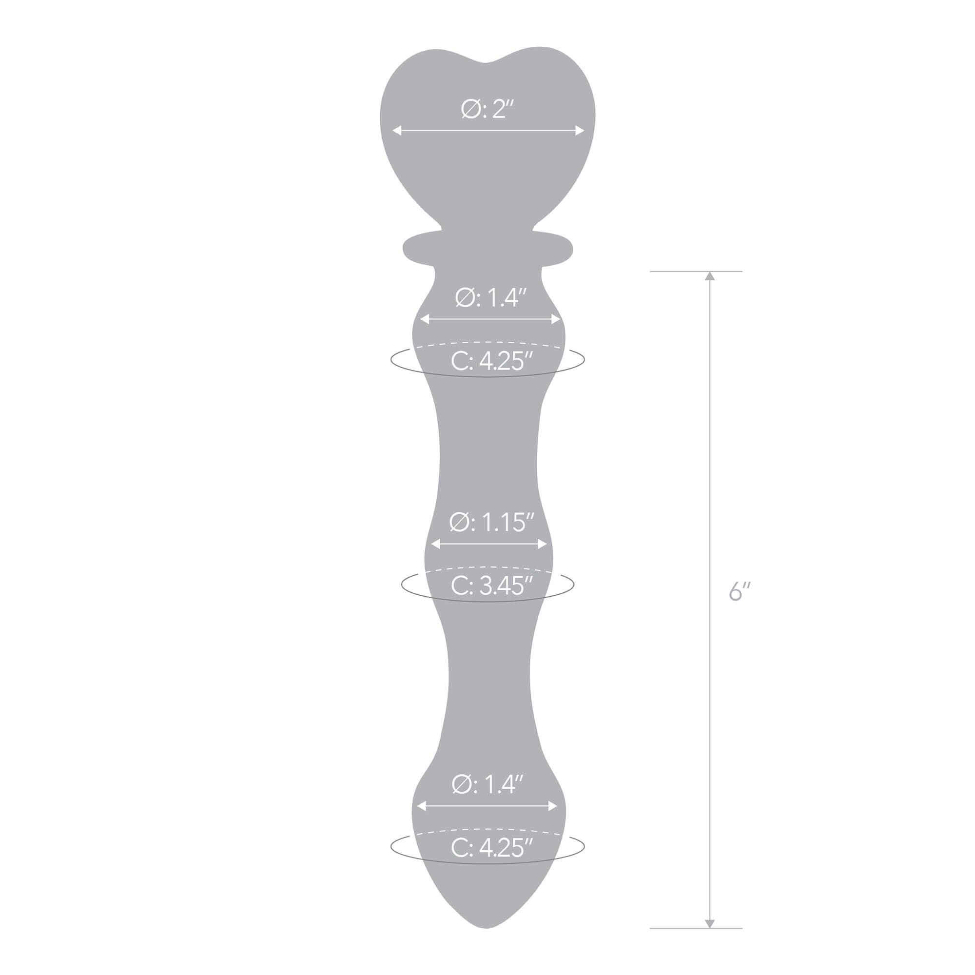 8" Sweetheart Glass Dildo