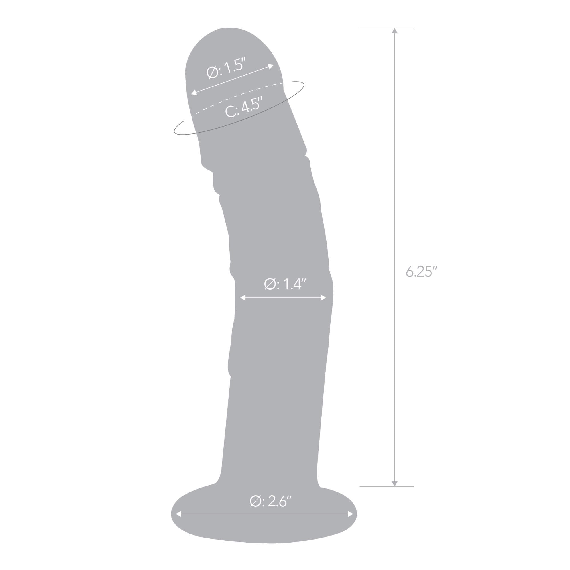 Medium Realistic Glass Dildo