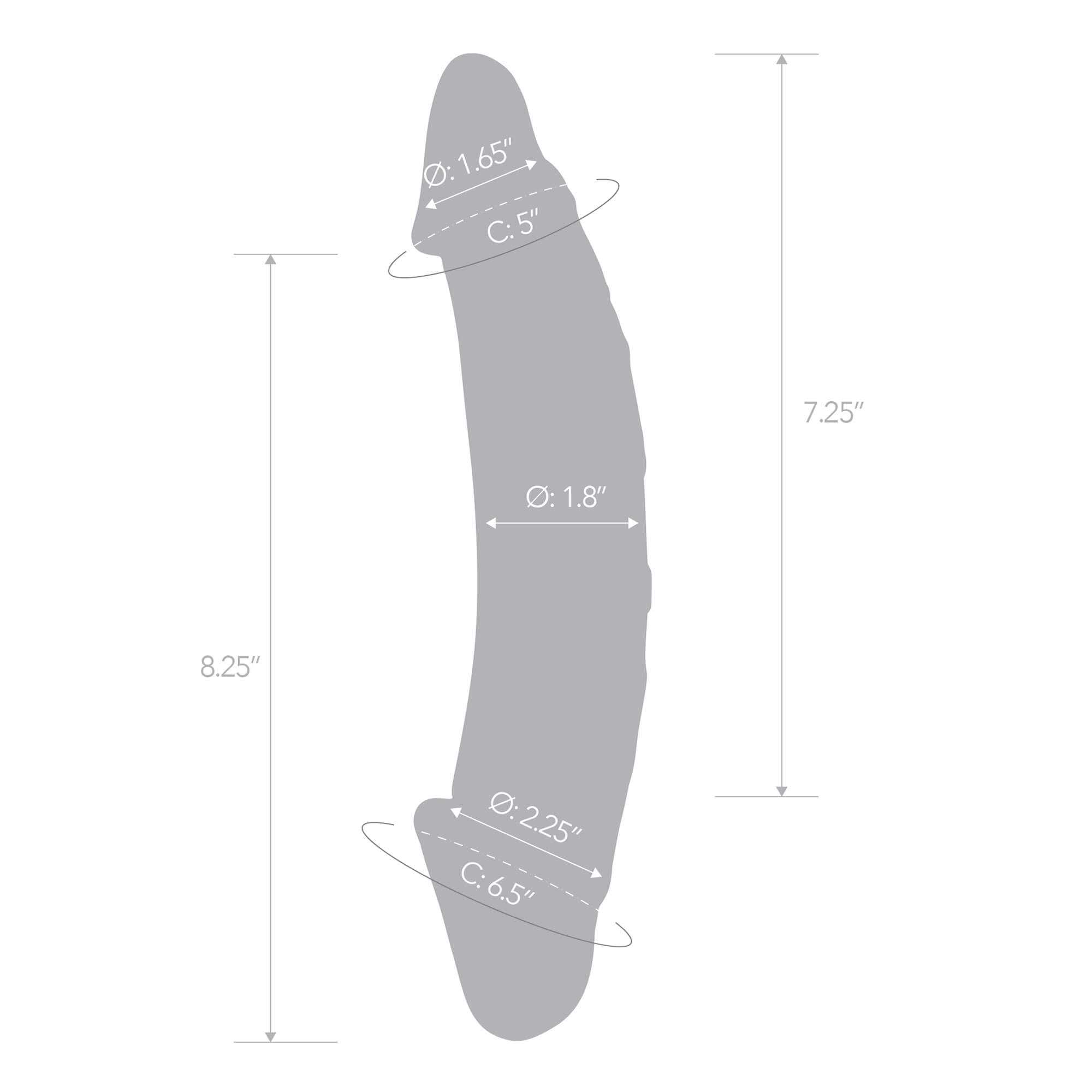 Double Ended Glass Dildo Double Side Crystal Penis G-spot Stimulator