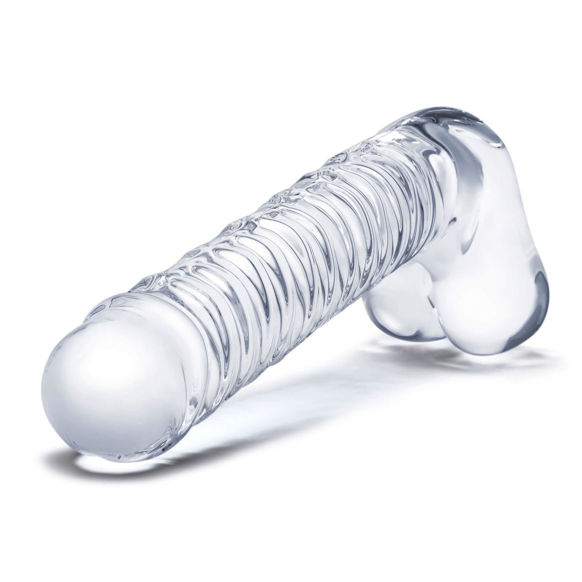 Handle Clear Glass Dildo