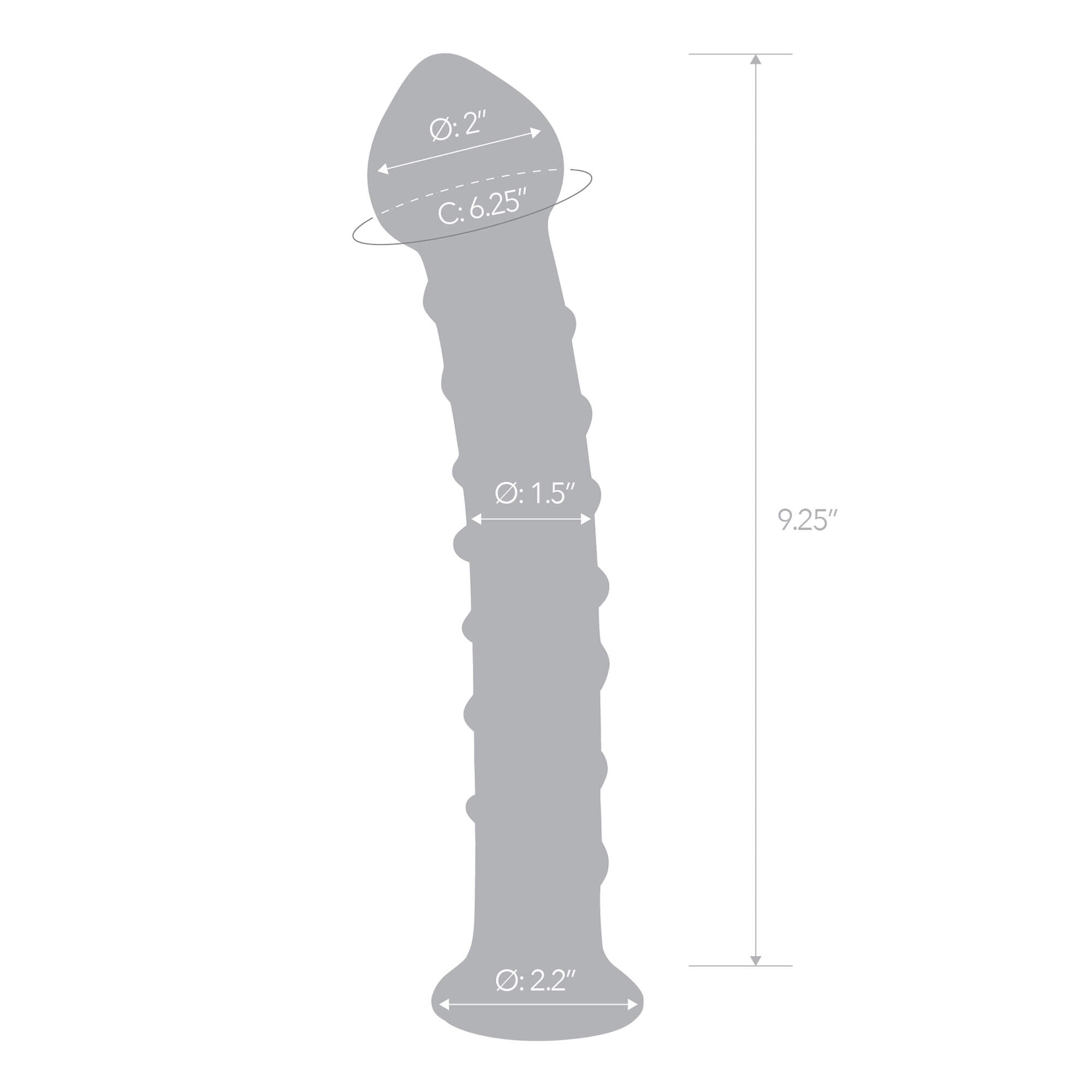 9.25'' Spiral Glass Dildo