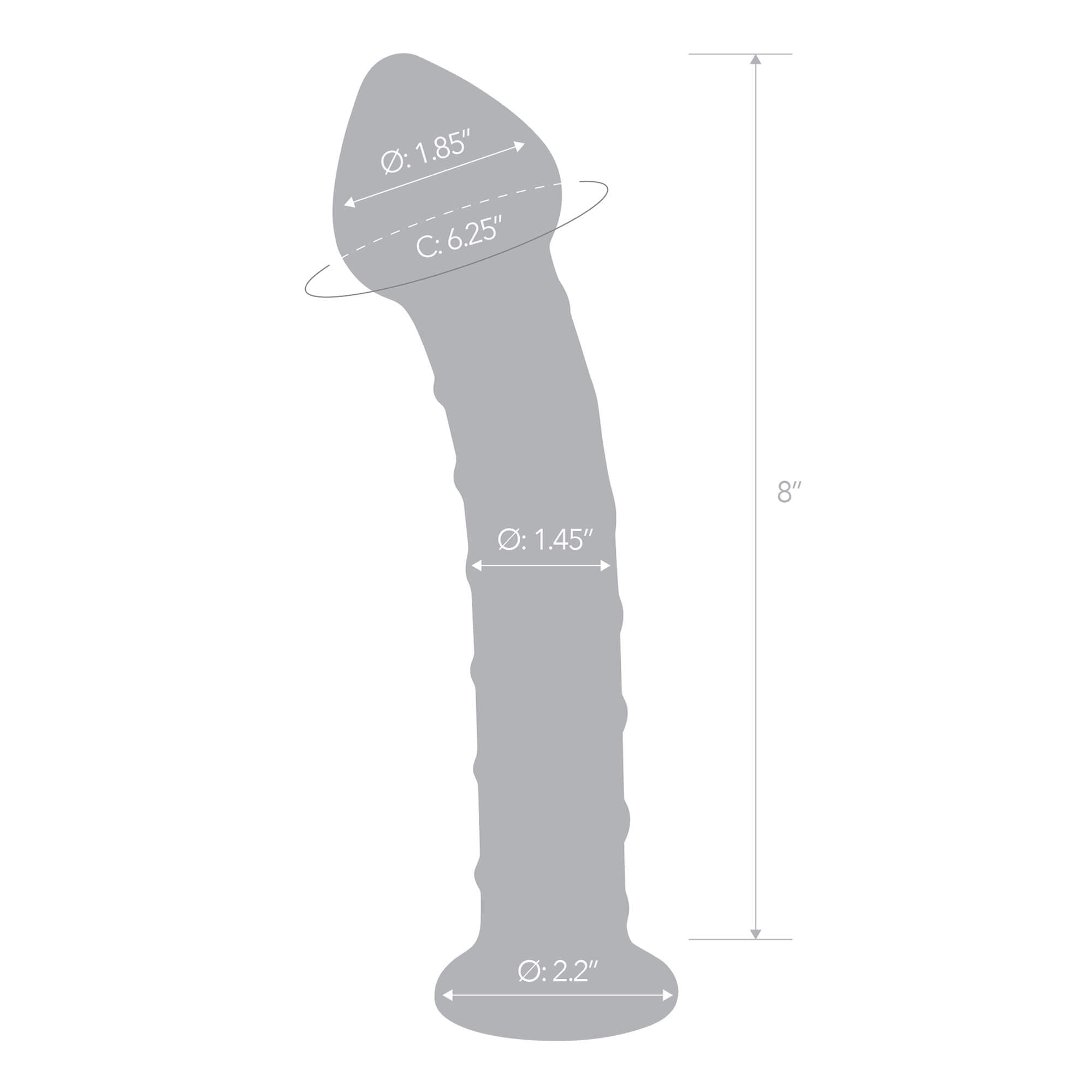 8'' Spiral Glass Dildo