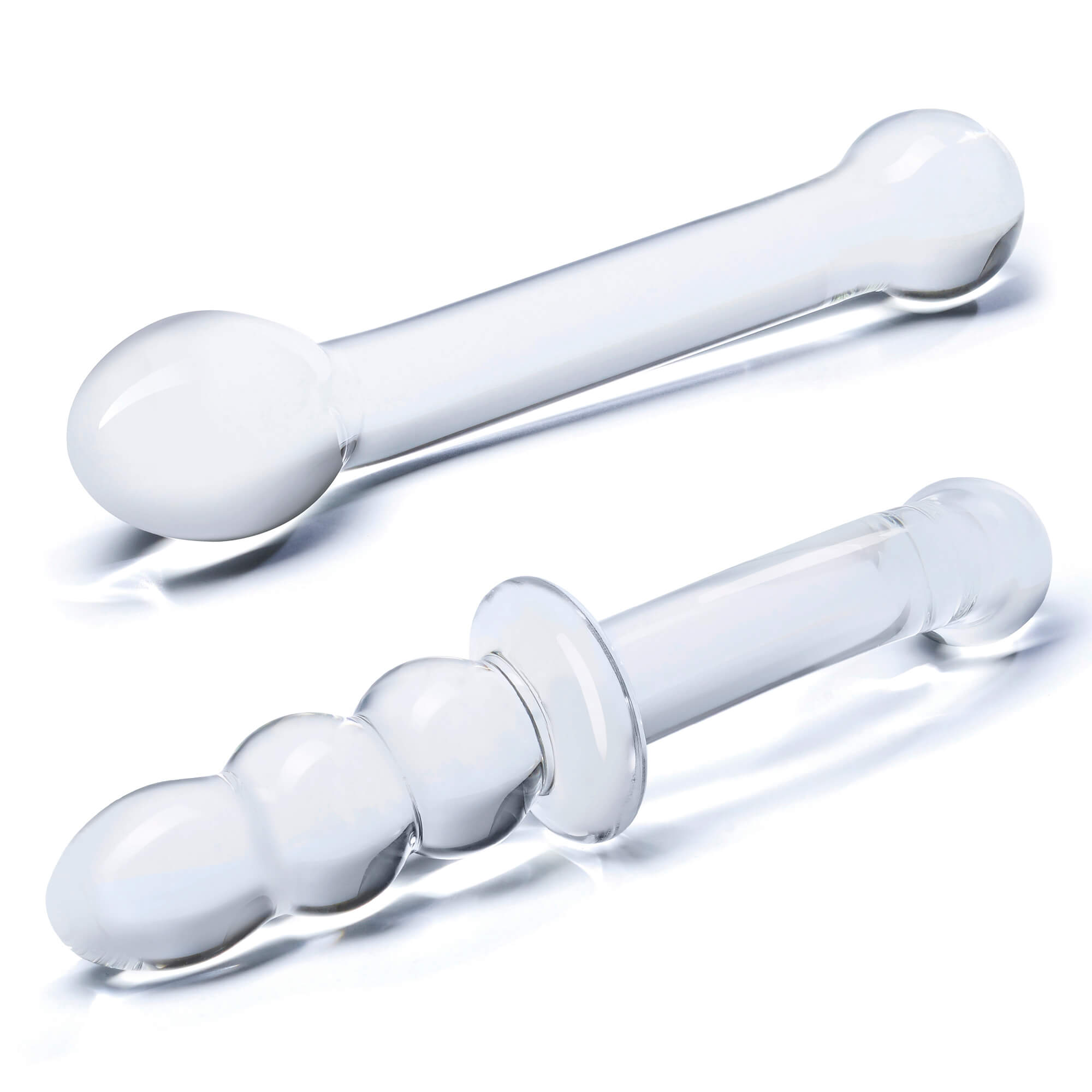 Glass Dildos & Butt Plugs G-Spot Ribbed Pleasure