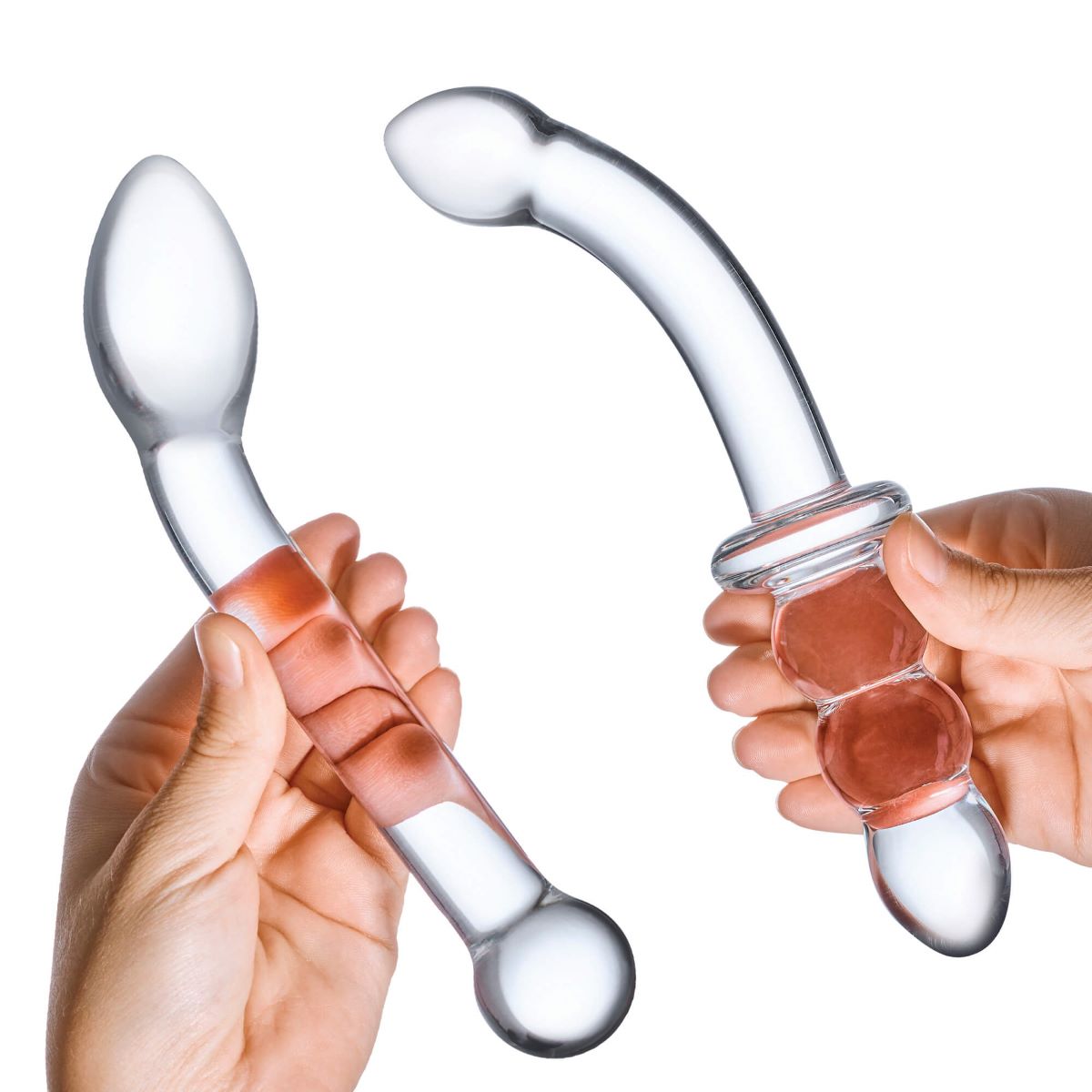 Glass Dildos & Butt Plugs G-Spot Ribbed Pleasure