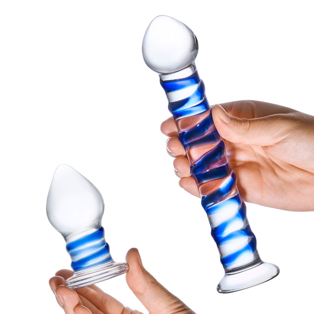 Glass Dildos & Butt Plugs G-Spot Ribbed Pleasure