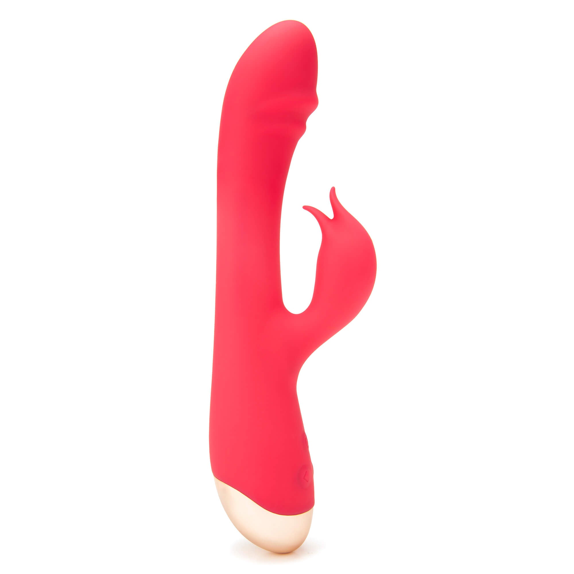 Speedy Silicone Rabbit Vibrator-Red