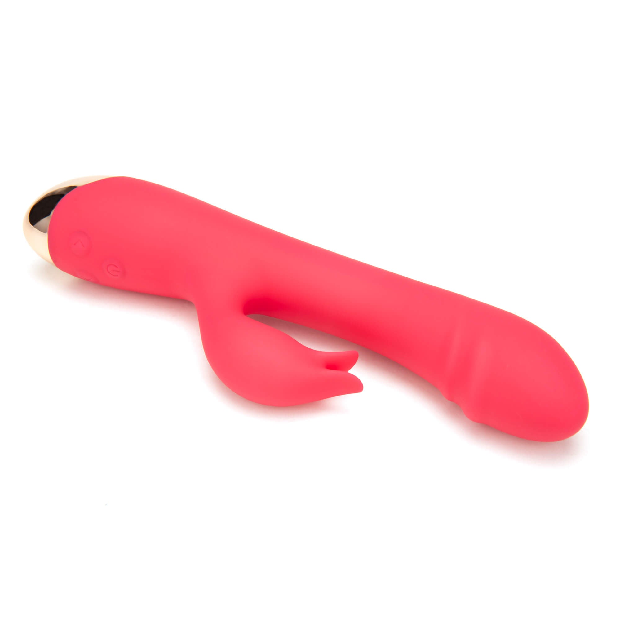 Speedy Silicone Rabbit Vibrator-Red