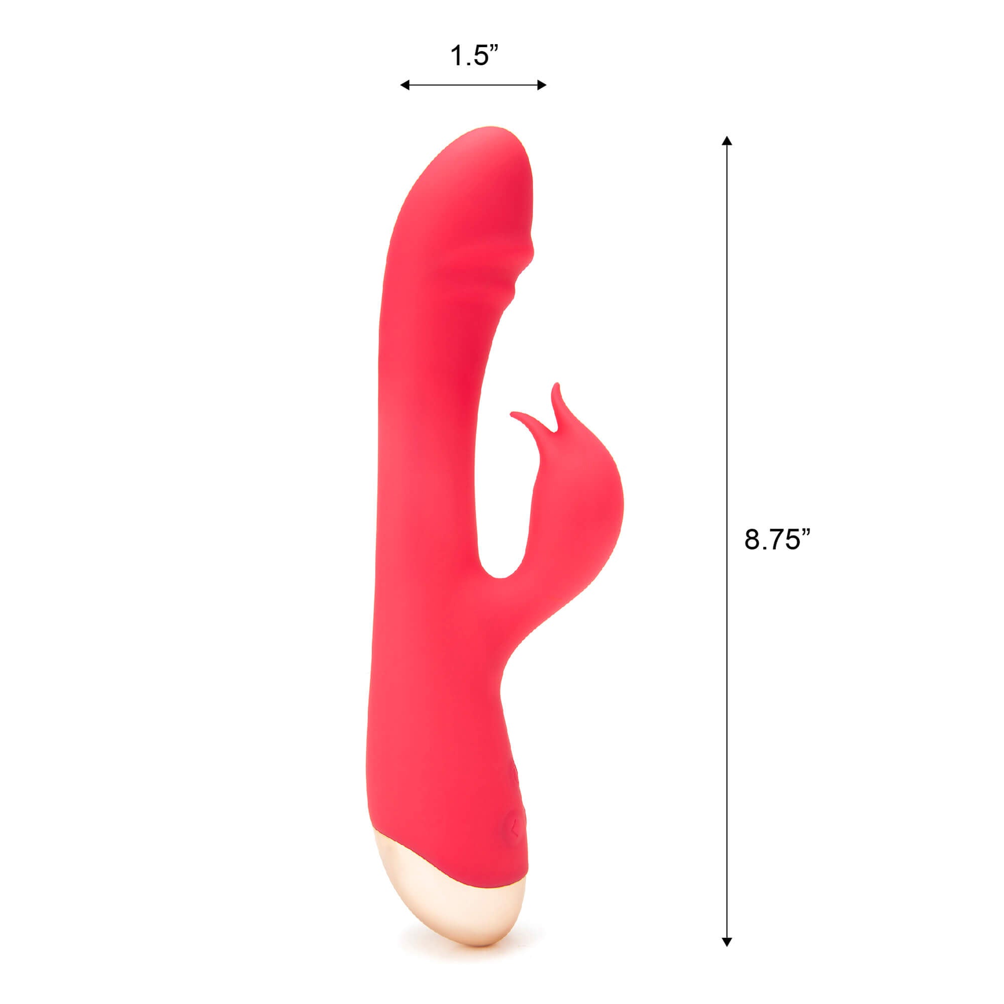 Speedy Silicone Rabbit Vibrator-Red