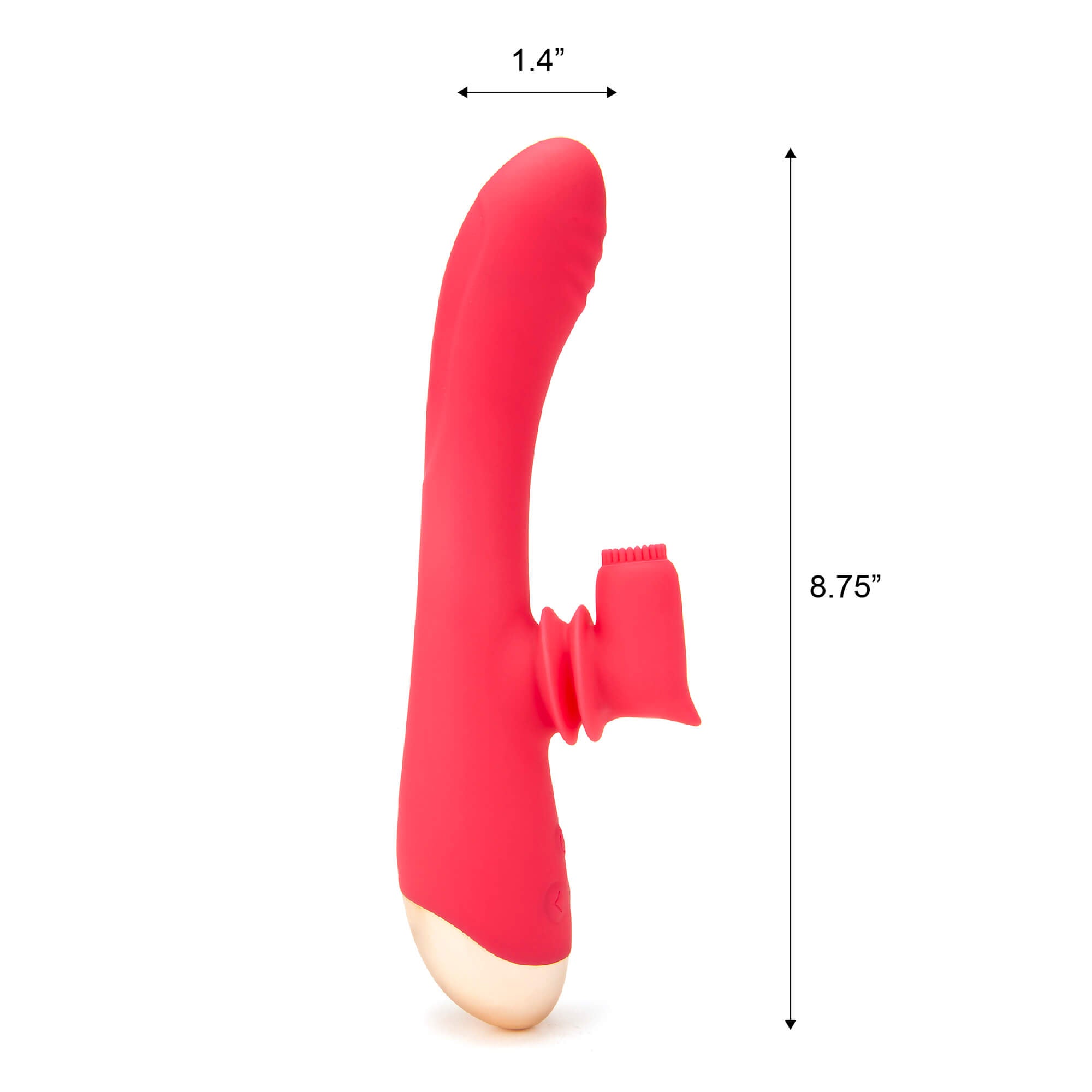 Rotating Silicone Rabbit Vibe-Red